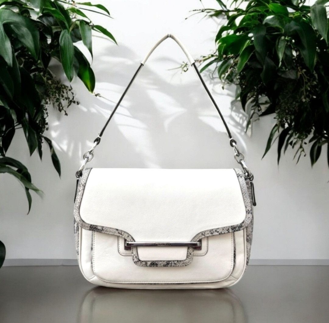 Coach Coach Taylor Mixed Leather Snakeskin Marin Flap Satchel Size ONE SIZE - 1 Thumbnail