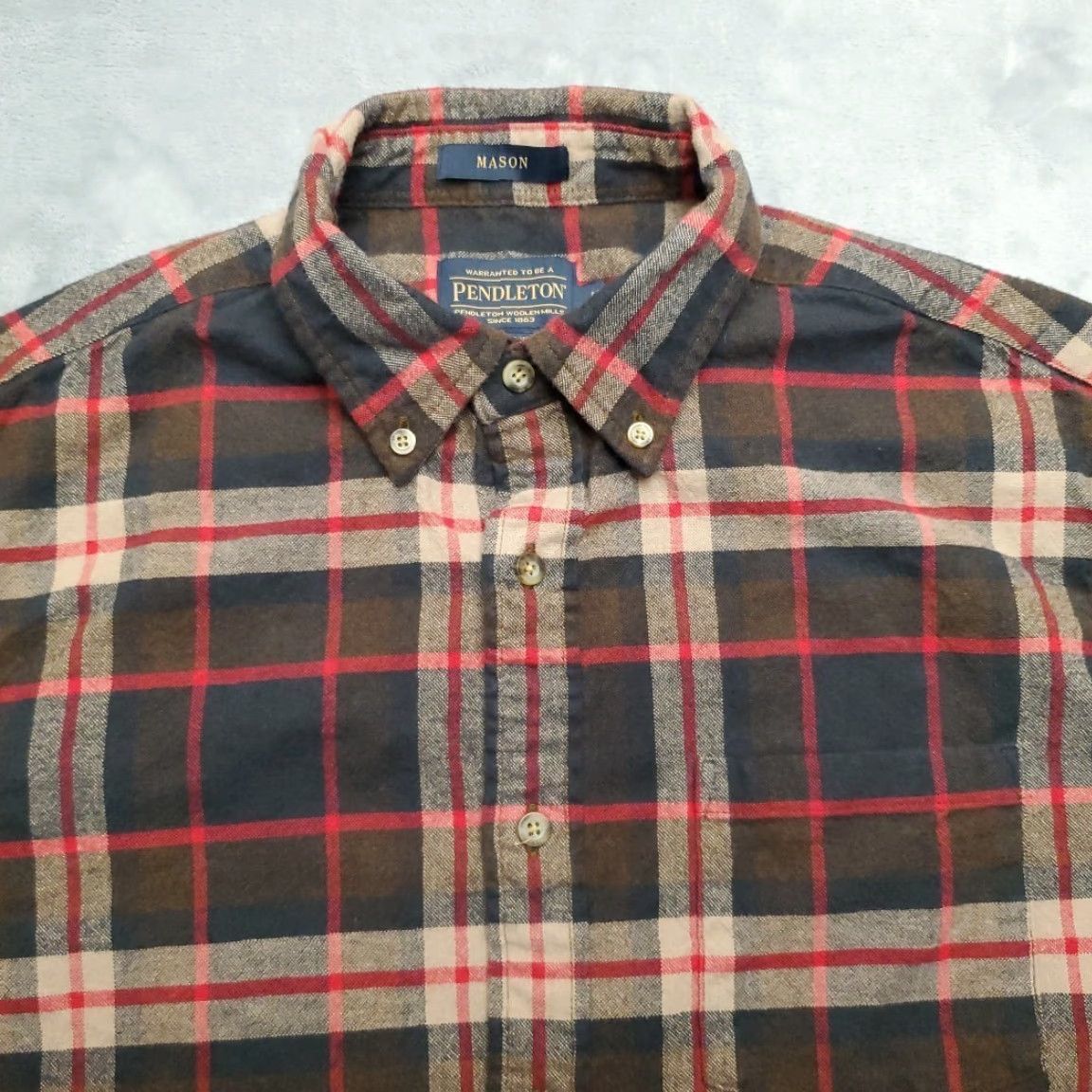 Pendleton VINTAGE Pendleton Shirt Mens M Red Plaid Mason Flannel Cotton Long Sleeve Classic Shirt Mens M Red Plaid Mason Flannel Cotton Long Sleeve Classic Size US M / EU 48-50 / 2 - 3 Thumbnail