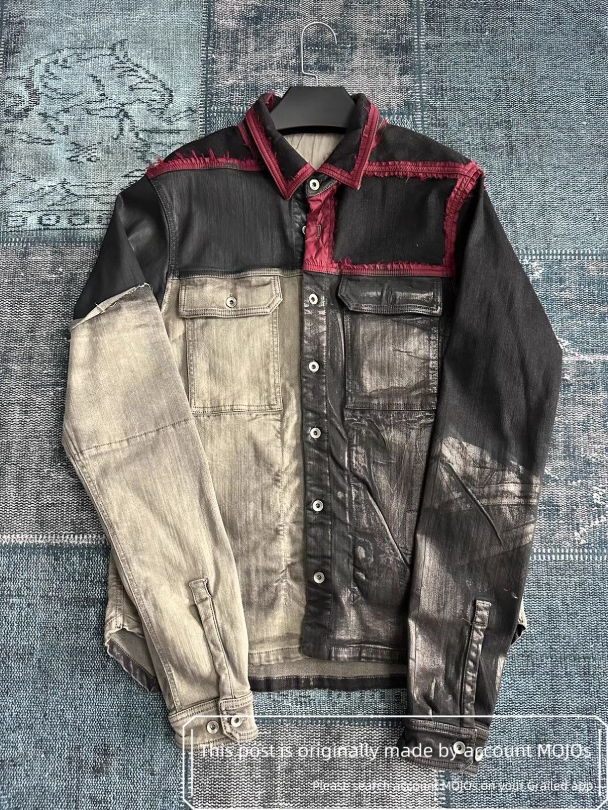 Rick Owens SzM Rick Owens Drkshdw Denim Patch Joint Stitch Jacket mojos Size US M / EU 48-50 / 2 - 1 Thumbnail