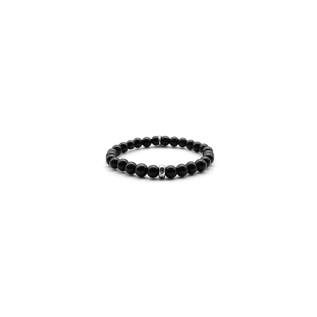 Chrome Hearts Chrome Hearts 6mm Obsidian Silver Tongue Beaded Bracelet Size ONE SIZE - 2 Thumbnail