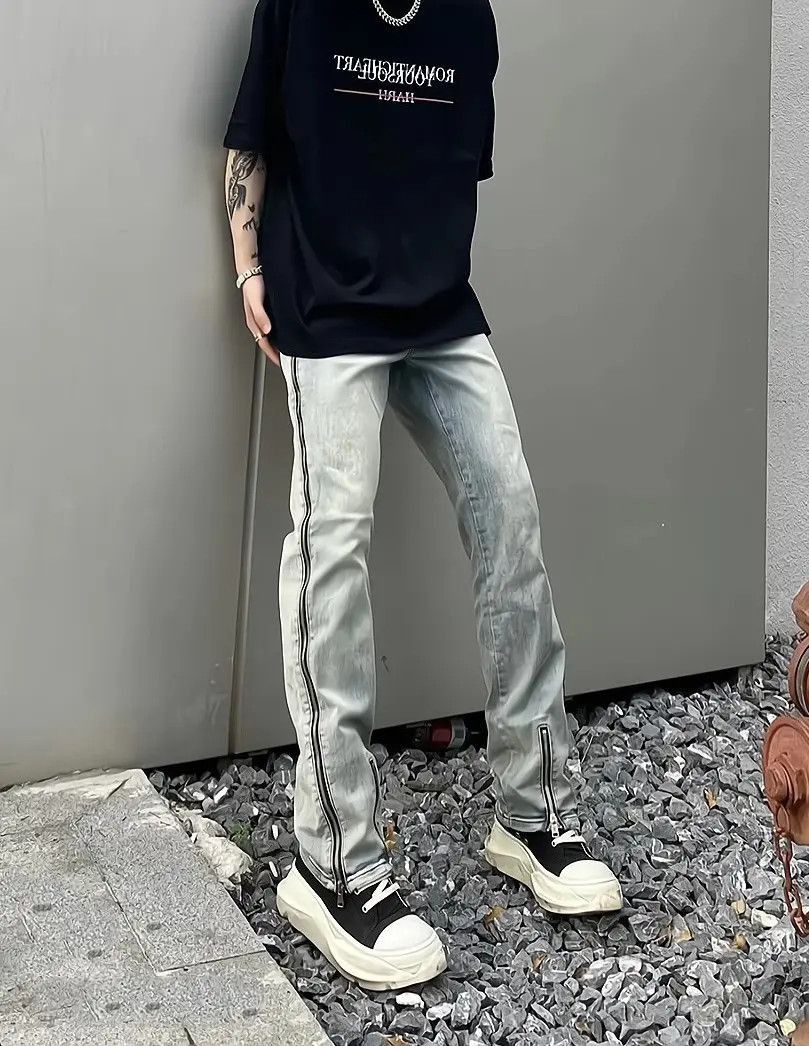 Japanese Brand Hip Hop Straight Zipper Jeans Size US 32 / EU 48 - 4 Thumbnail
