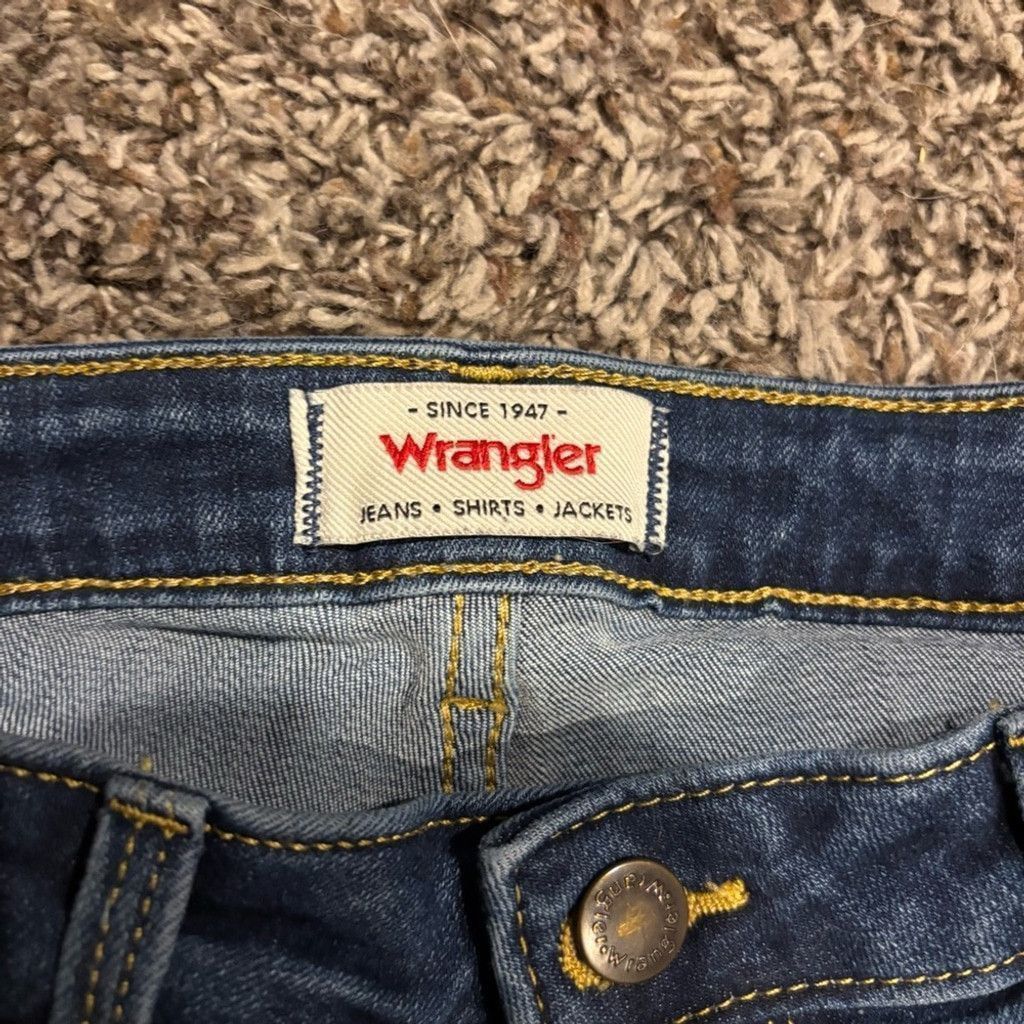 Wrangler Wrangler Women's Classic Blue Straight Leg Jeans Size 32" / US 10 / IT 46 - 3 Thumbnail