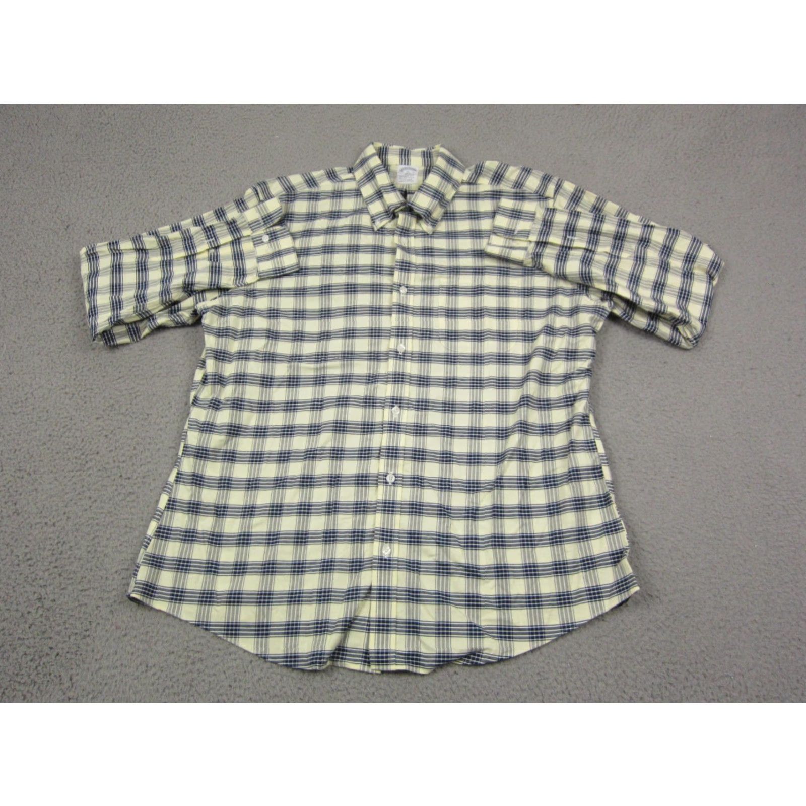 Brooks Brothers Brooks Brothers Shirt XL Blue Yellow Plaid Button-Up Mens Regular Collar Gift N/A Size US XL / EU 56 / 4 - 2 Thumbnail