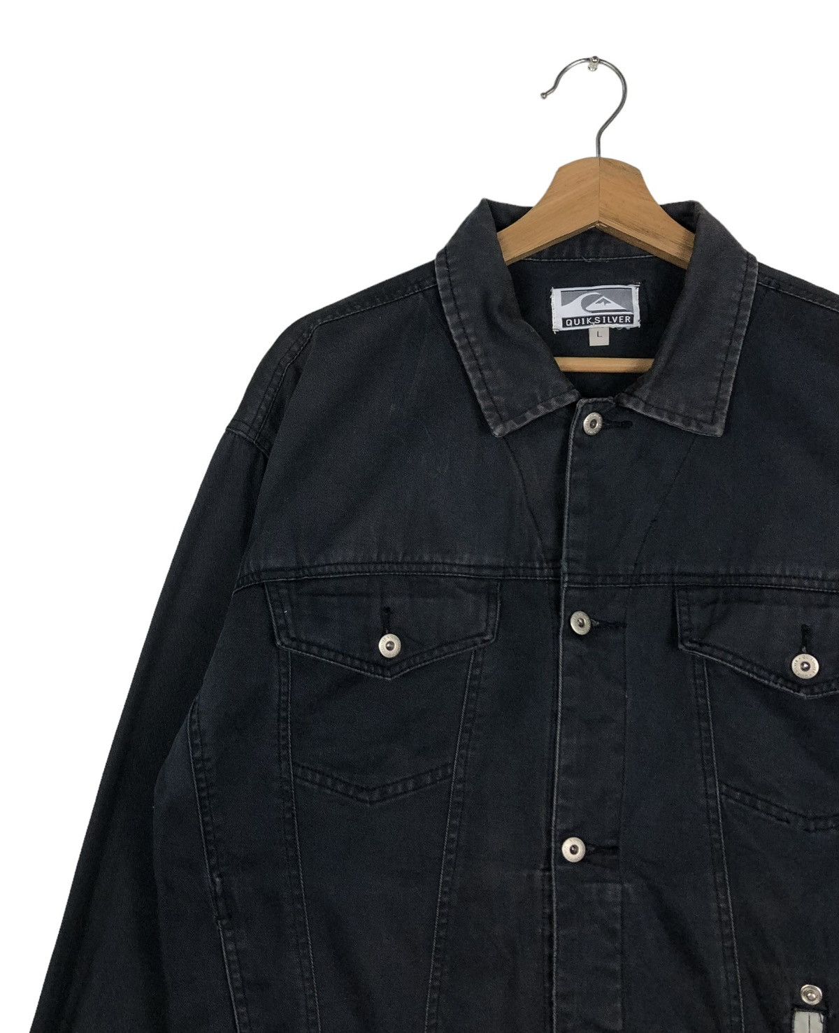 Quiksilver 🔥VINTAGE 90’s CROPPED BIKER JACKET QUICKSILVER CARGO Size US L / EU 52-54 / 3 - 7 Thumbnail