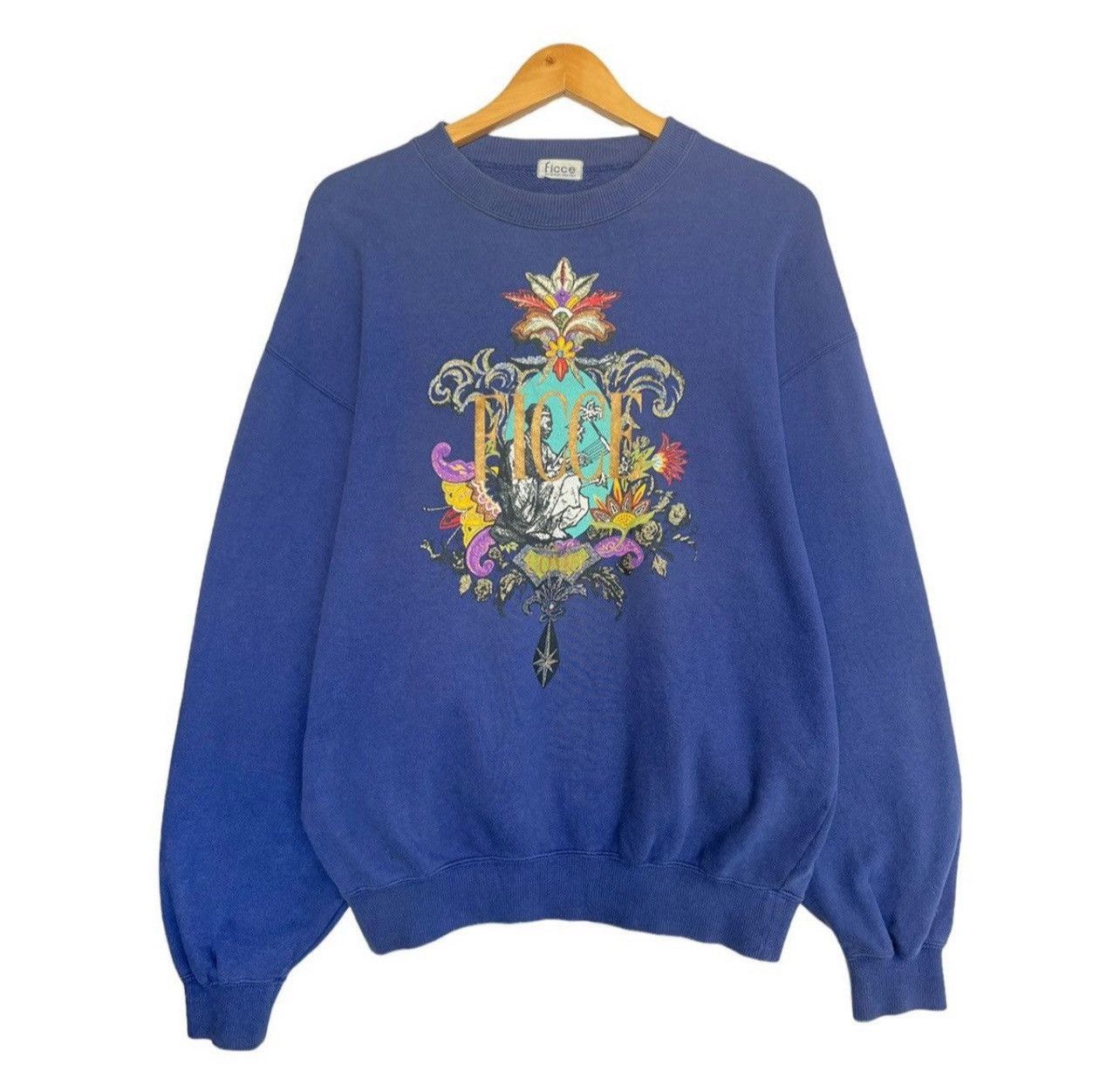 Japanese Brand × Yoshiyuki Konishi Vintage Yoshiyuki Ficce Spellout Boxy Baggy Sweatshirt Size US M / EU 48-50 / 2 - 1 Thumbnail