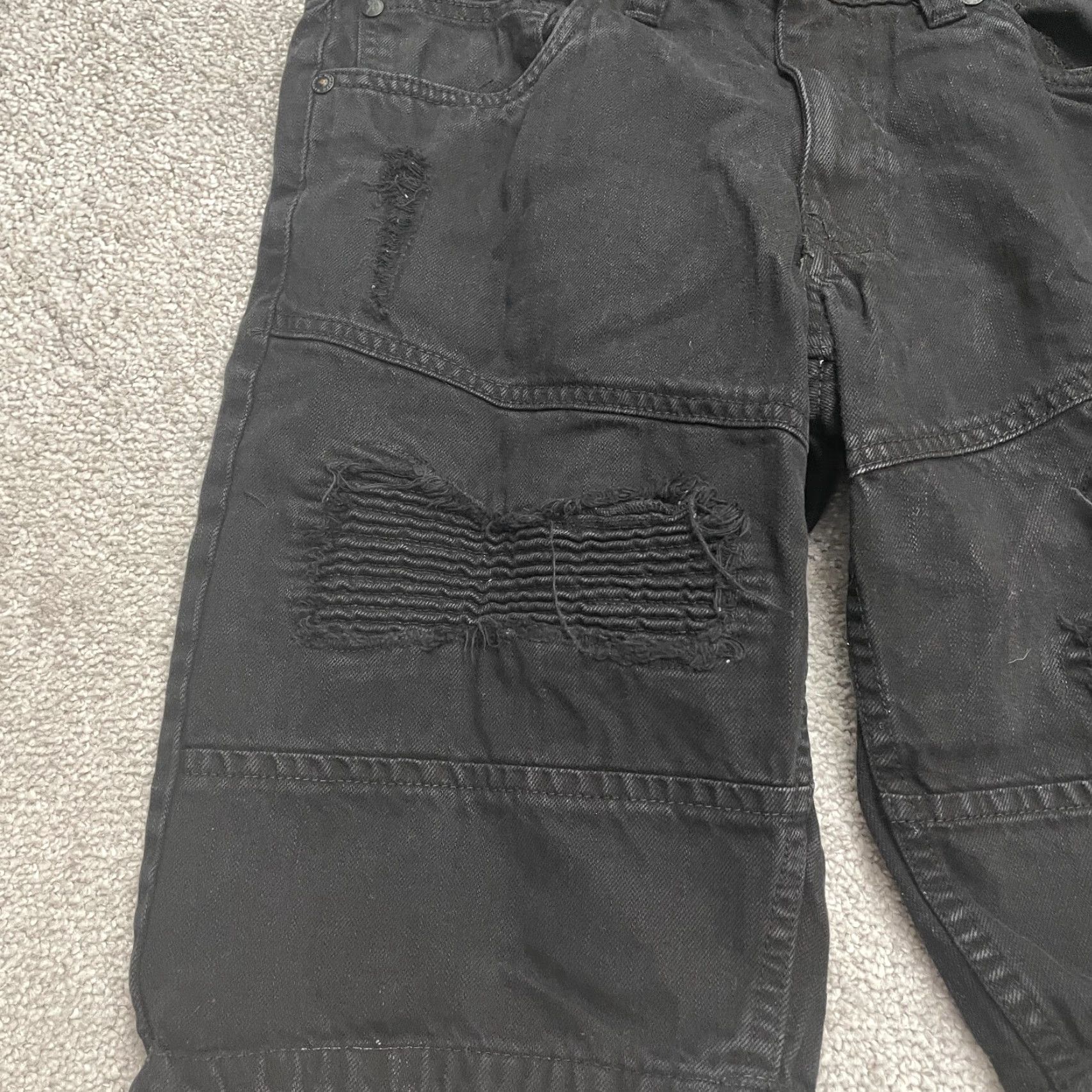 Denime Marc Ecko Jeans Shorts Bermuda Denim Mens 29 Black 5-Pocket Distressed Casual 12in Inseam 32 Waist Fashion Brand Outdoor Vintage: No Size US 29 - 5 Thumbnail