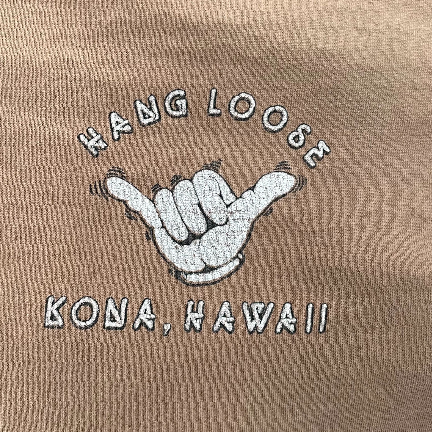 Vintage VINTAGE Hang Loose Shirt Adult Large Brown Kona Hawaii Tourist Surf USA Made Men Size US XL / EU 56 / 4 - 4 Thumbnail