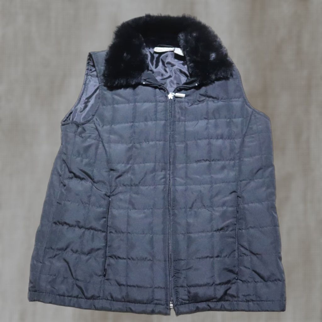 FLAX Jane Ashley Vest Shirt PS Petite Small Black Nylon Full Zip Puffer Vest Casual Size S / US 4 / IT 40 - 1 Thumbnail