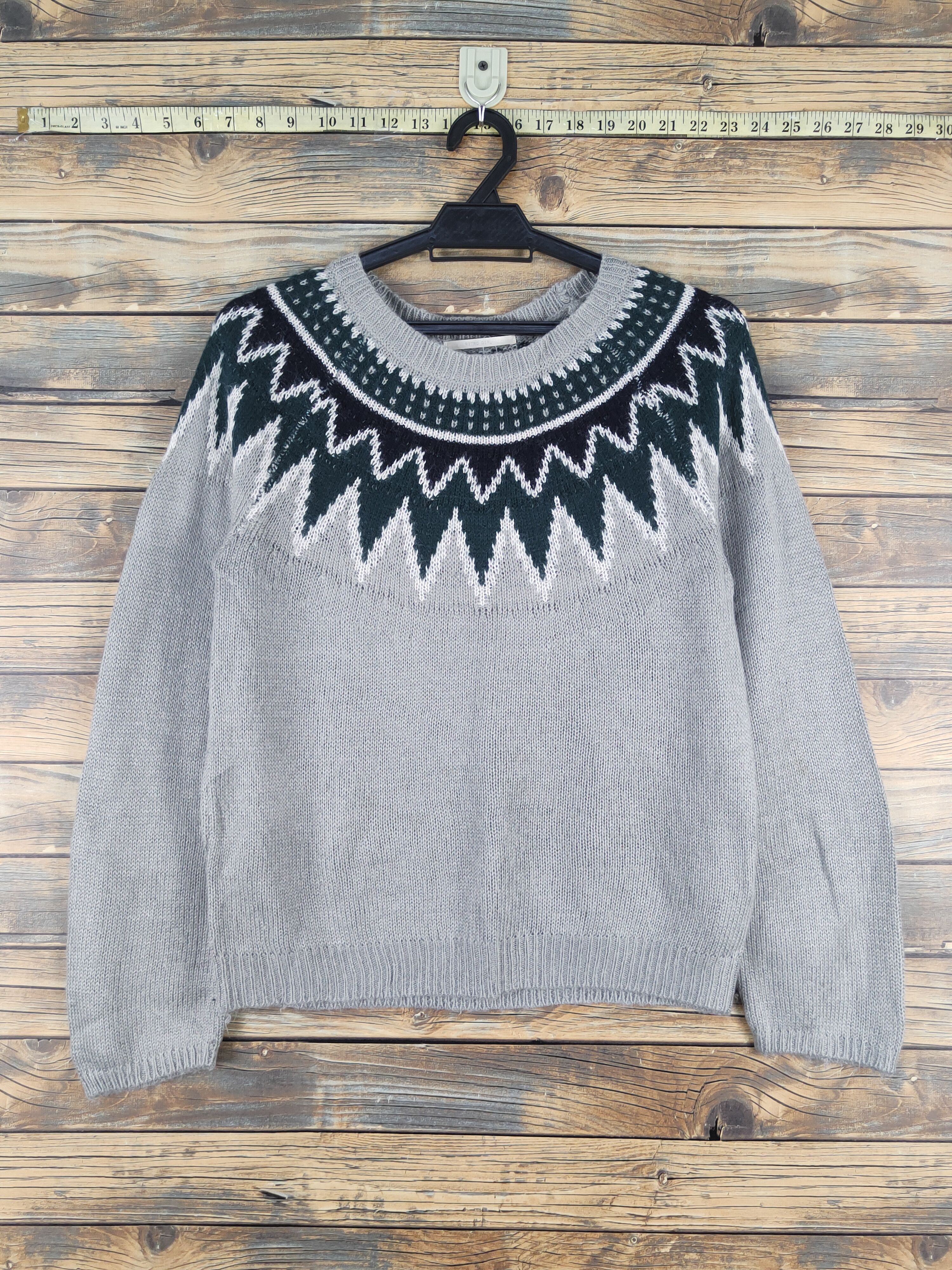 Vintage Retro Girl Gray Knitwear Sweatshirts #W1232 Size M / US 6-8 / IT 42-44 - 1 Thumbnail