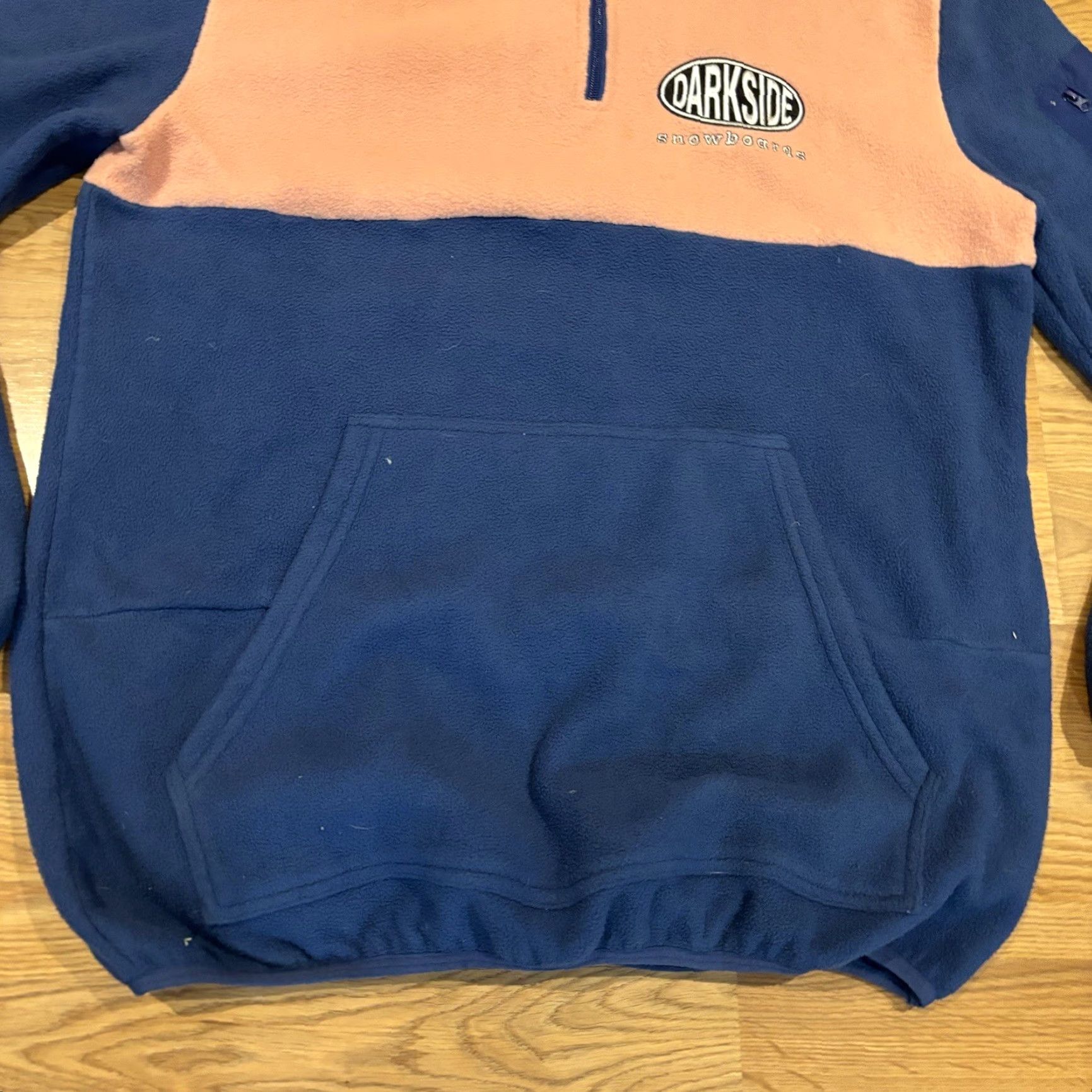 Pinko Darkside Snowboards Colorblock Fleece Jacket Pink Blue Unisex Size L Sherpa Hoodie Pullover with Deep Pile Size US L / EU 52-54 / 3 - 3 Thumbnail