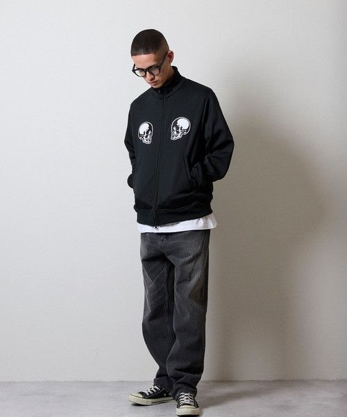 Number (N)ine NUMBER (N)INE 2P SKULL WAPPEN JERSEY STAND TRACK JACKET 3 Size US L / EU 52-54 / 3 - 9 Thumbnail