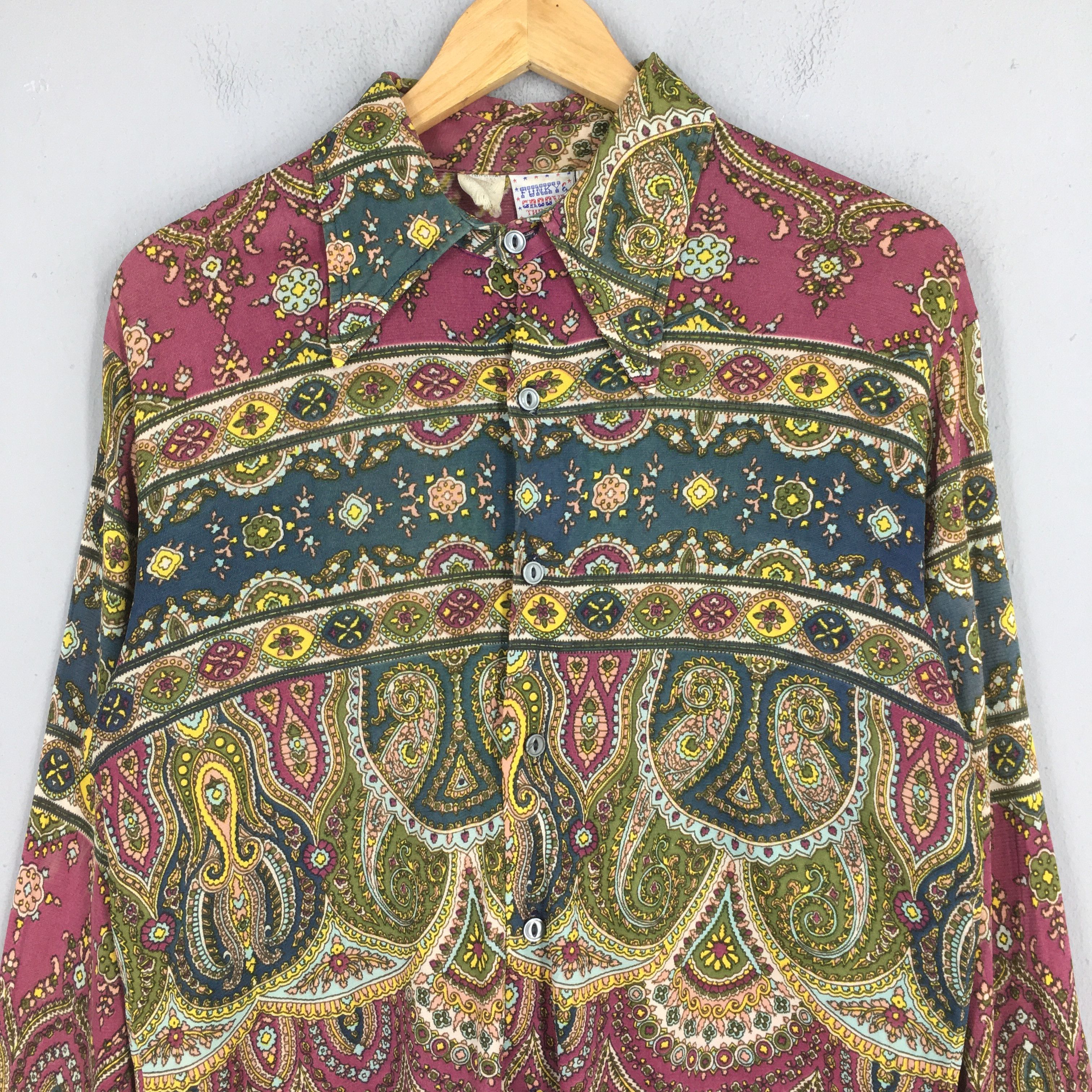 Kennington Ltd. Vintage 1970s Kennington California Paisley Shirt Large Size US L / EU 52-54 / 3 - 2 Thumbnail