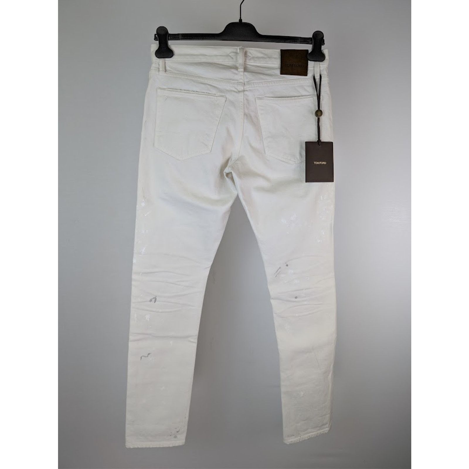Tom Ford o1rshd1 Denim Slim Jeans in Aged Gum White Size US 36 / EU 52 - 12 Thumbnail