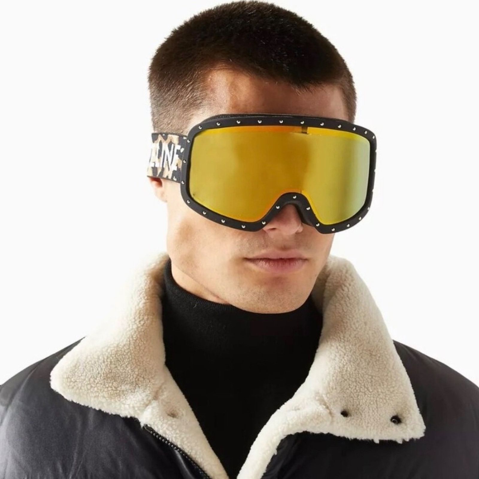 Celine New! Celine Ski Mask C40196U 99C, Gold Mirror, Authentic Size ONE SIZE - 4 Thumbnail