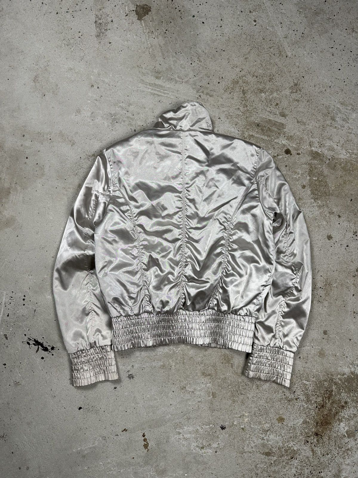 If Six Was Nine × Japanese Brand × Le Grande Bleu (L.G.B.) Vintage Y2K Faux Fur Silver Light Track Bomber Jacket Size US S / EU 44-46 / 1 - 2 Thumbnail