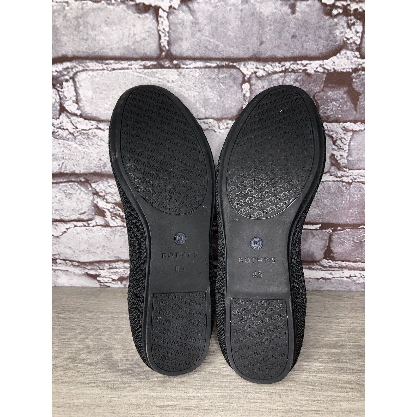 Other Rothys The Flat Black Knit Fabric Round Toe Ballet Flats Wom Size US 8.5 / IT 38.5 - 9 Thumbnail
