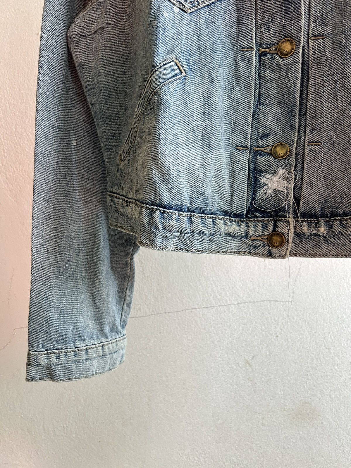 Handmade Patchwork Vintage “FUCK” Denim Jacket by Darkpull Size US S / EU 44-46 / 1 - 7 Thumbnail