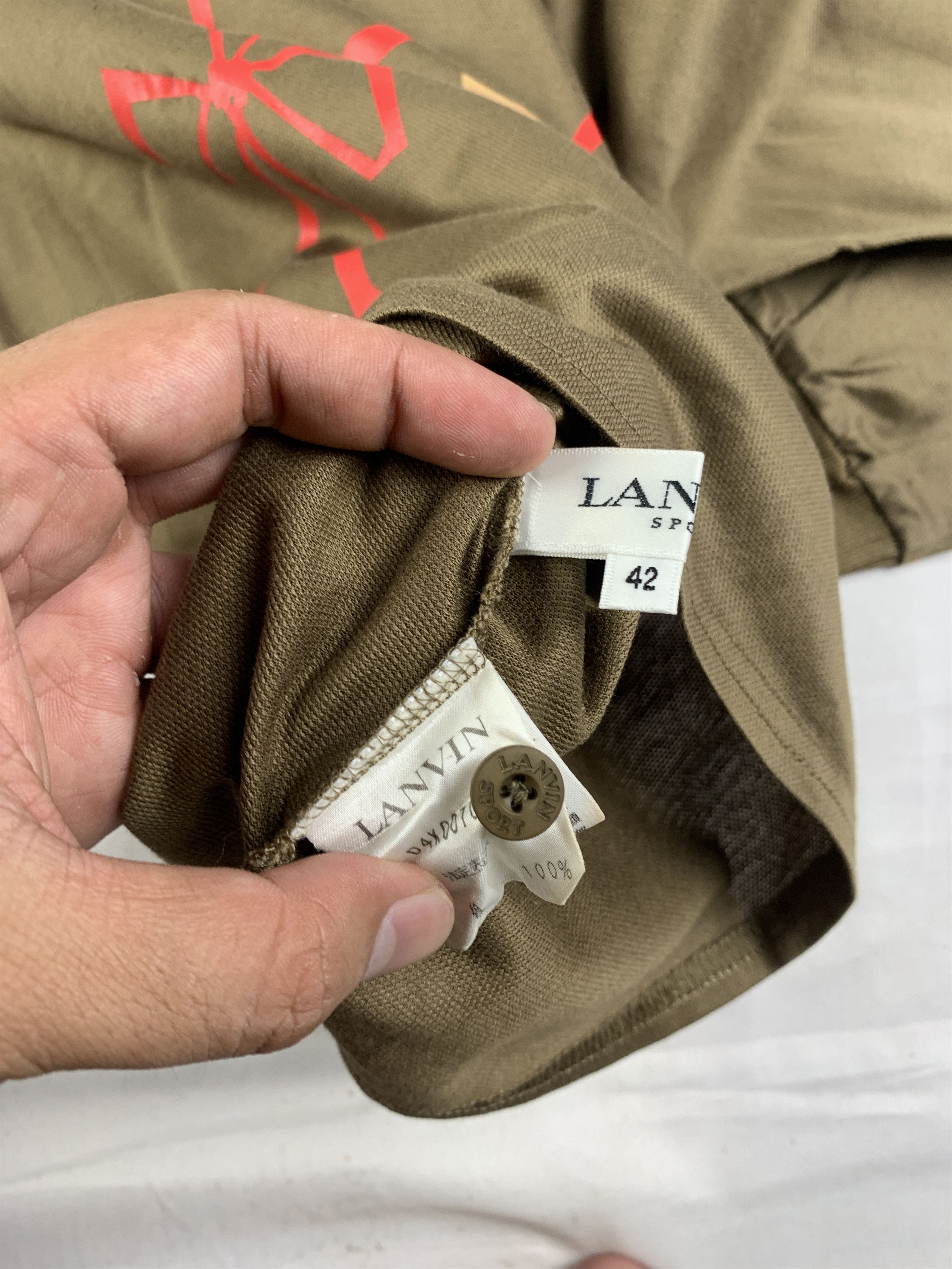 Lanvin Lanvin Sports Brown Side Button Golf Sleeve (L) Size L / US 10 / IT 46 - 10 Thumbnail
