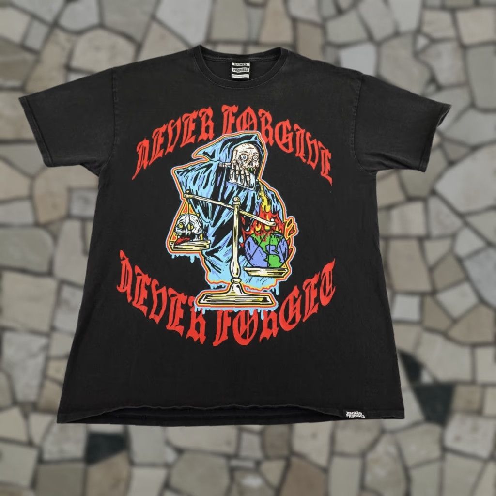 Broken Promises Co. Broken Promises Shirt Mens Large Black Forever Means Nothing Short Sleeve Tee Size US L / EU 52-54 / 3 - 1 Thumbnail