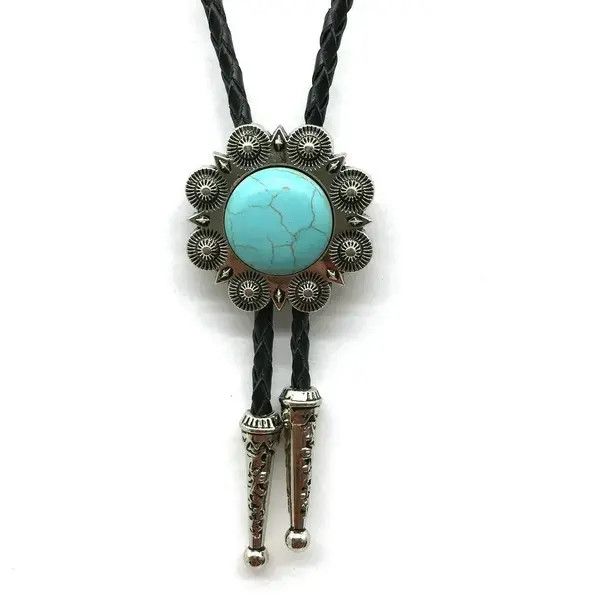 Cowboy Equipment Seiko x Asahi Turquoise Sunflower Design Rope Bolo Tie Size ONE SIZE - 2 Thumbnail