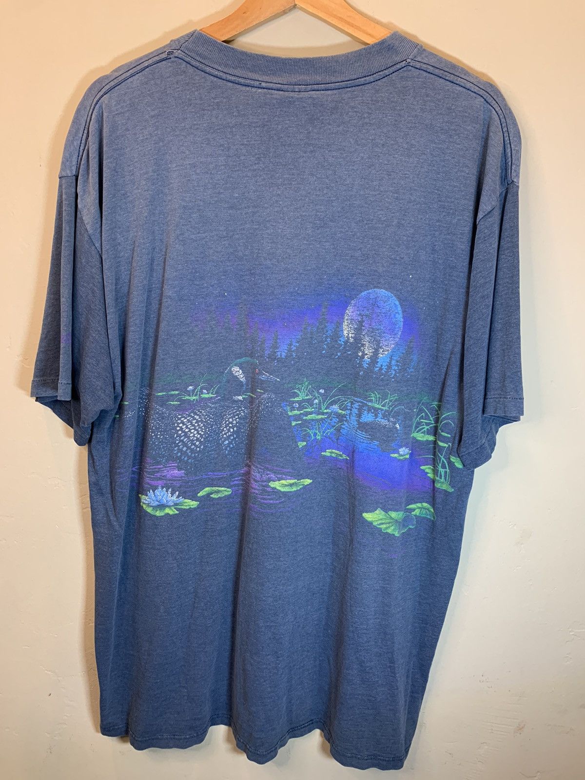 Vintage *RARE* Vintage 80s Loon Birds Nature AOP Single Stitch Shirt Size US XL / EU 56 / 4 - 2 Thumbnail