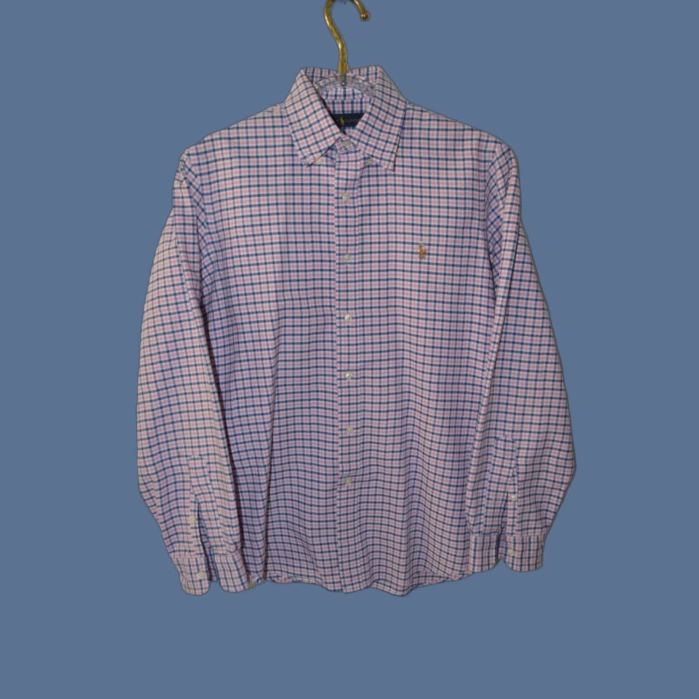 Polo Ralph Lauren Polo Ralph Lauren Shirt Polo Ralph Lauren Pink Plaid Cotton Large L/S Button-Up Oxford Shirt Mens Size US L / EU 52-54 / 3 - 1 Thumbnail