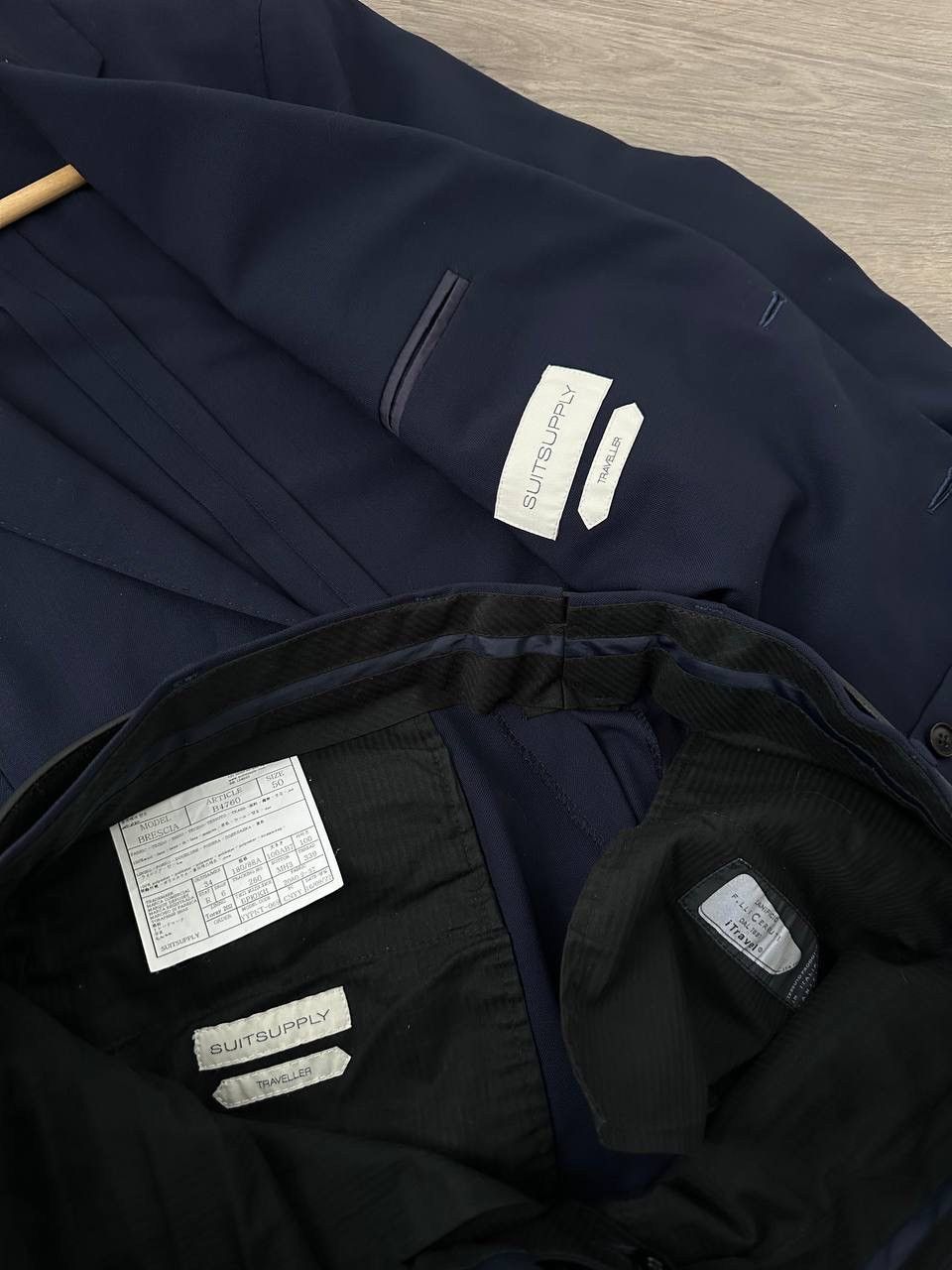 Suitsupply × Vintage Vintage Suitsupply Brescia Blue Mens 50 Suit Size 50R - 13 Thumbnail