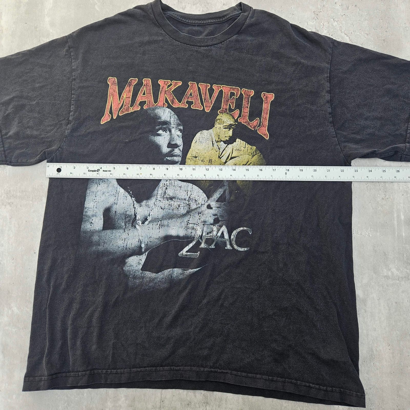 Hanes Tupac Rap T-Shirt Size Large Black 2PAC Makaveli Size US L / EU 52-54 / 3 - 4 Thumbnail