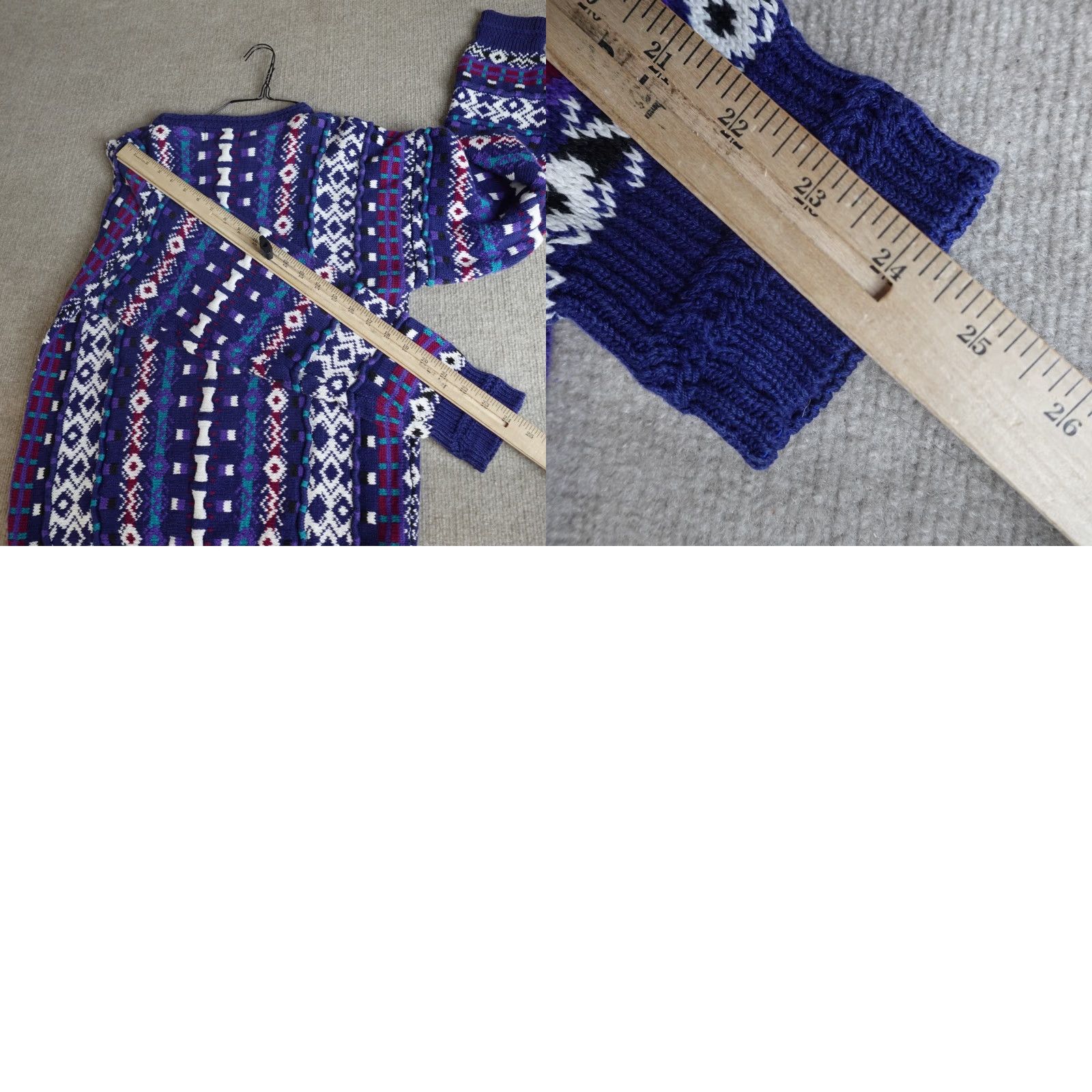 Van Heusen VINTAGE Van Heusen Sweater Geometric 3D Small Blue Men Crew Neck Pullover Knit Size US S / EU 44-46 / 1 - 8 Thumbnail