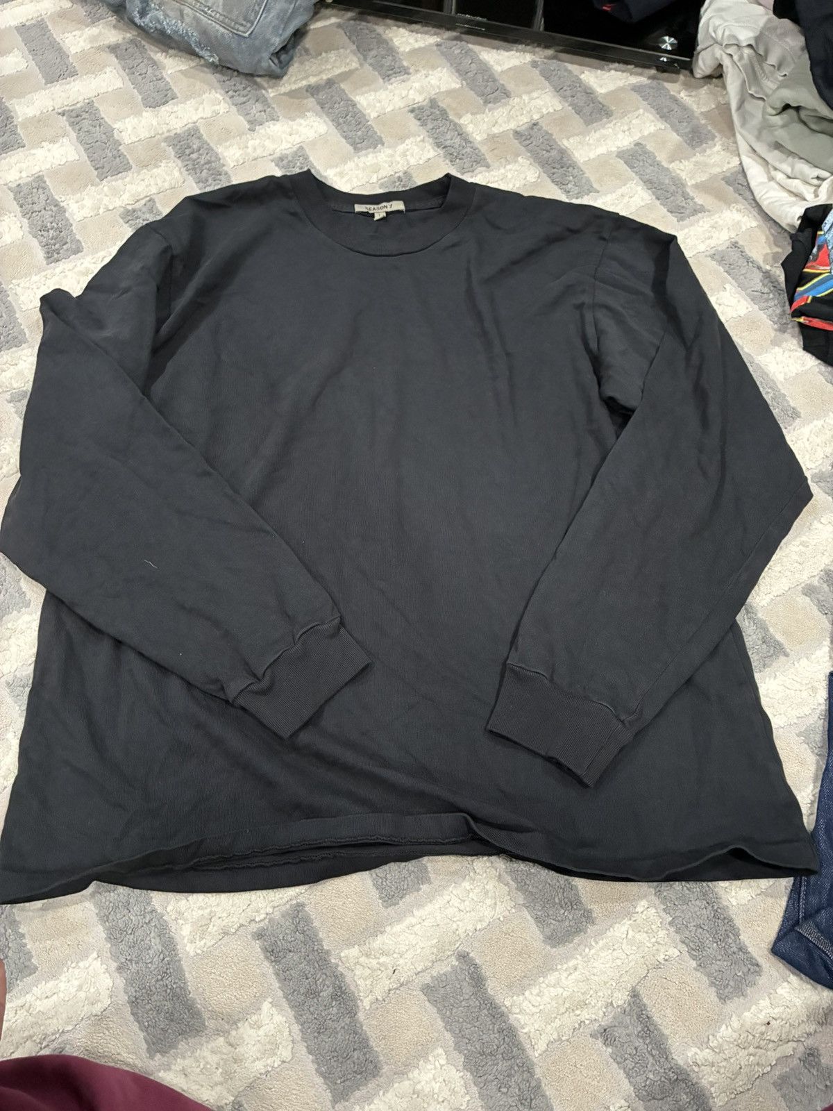 Kanye West Yeezy Season 7 Black Long Sleeve Crew Neck Shirt Size US L / EU 52-54 / 3 - 1 Thumbnail
