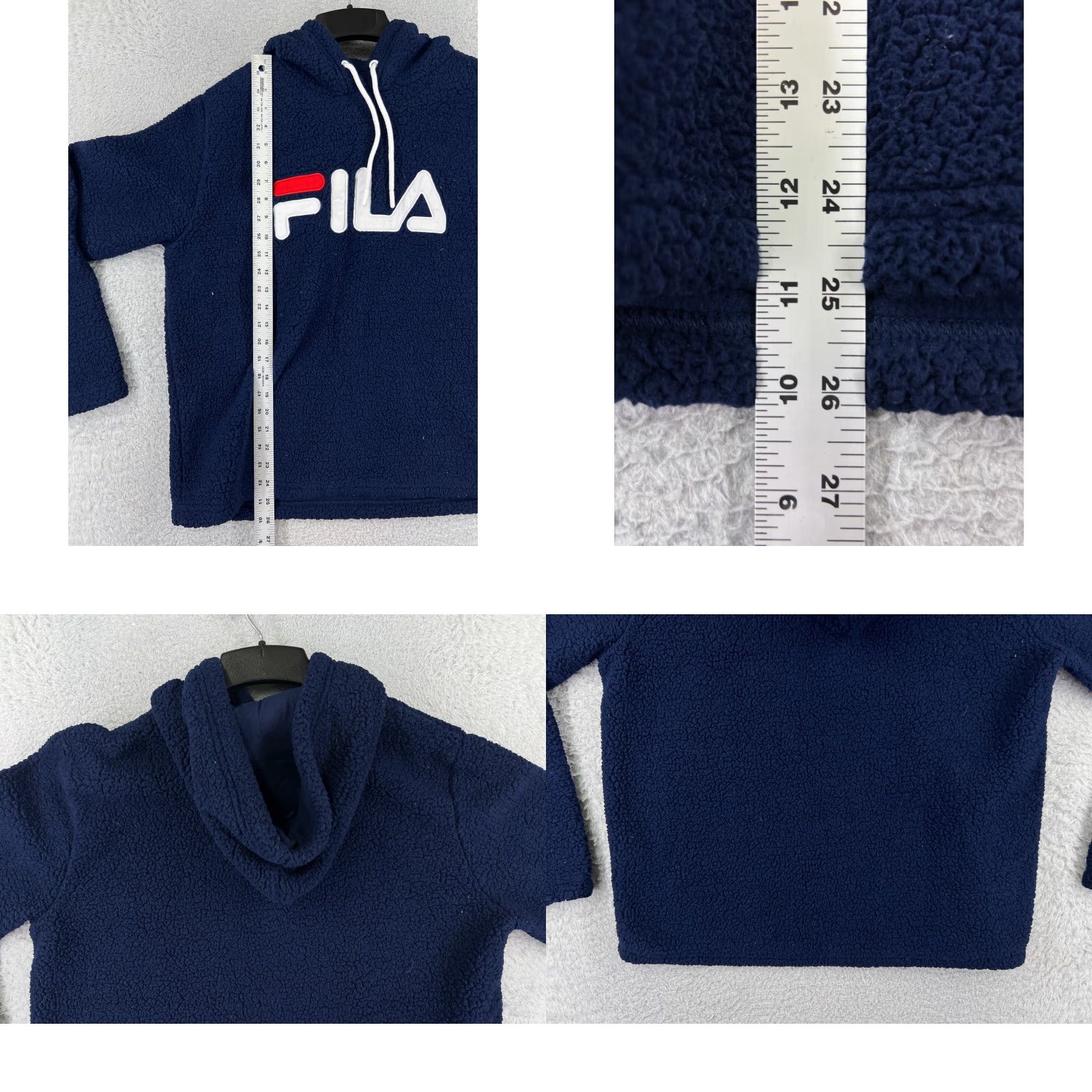 Fila FILA Sweater Women XL Blue 100% Polyester Sherpa Hoodie Pullover Size XL / US 12-14 / IT 48-50 - 9 Thumbnail