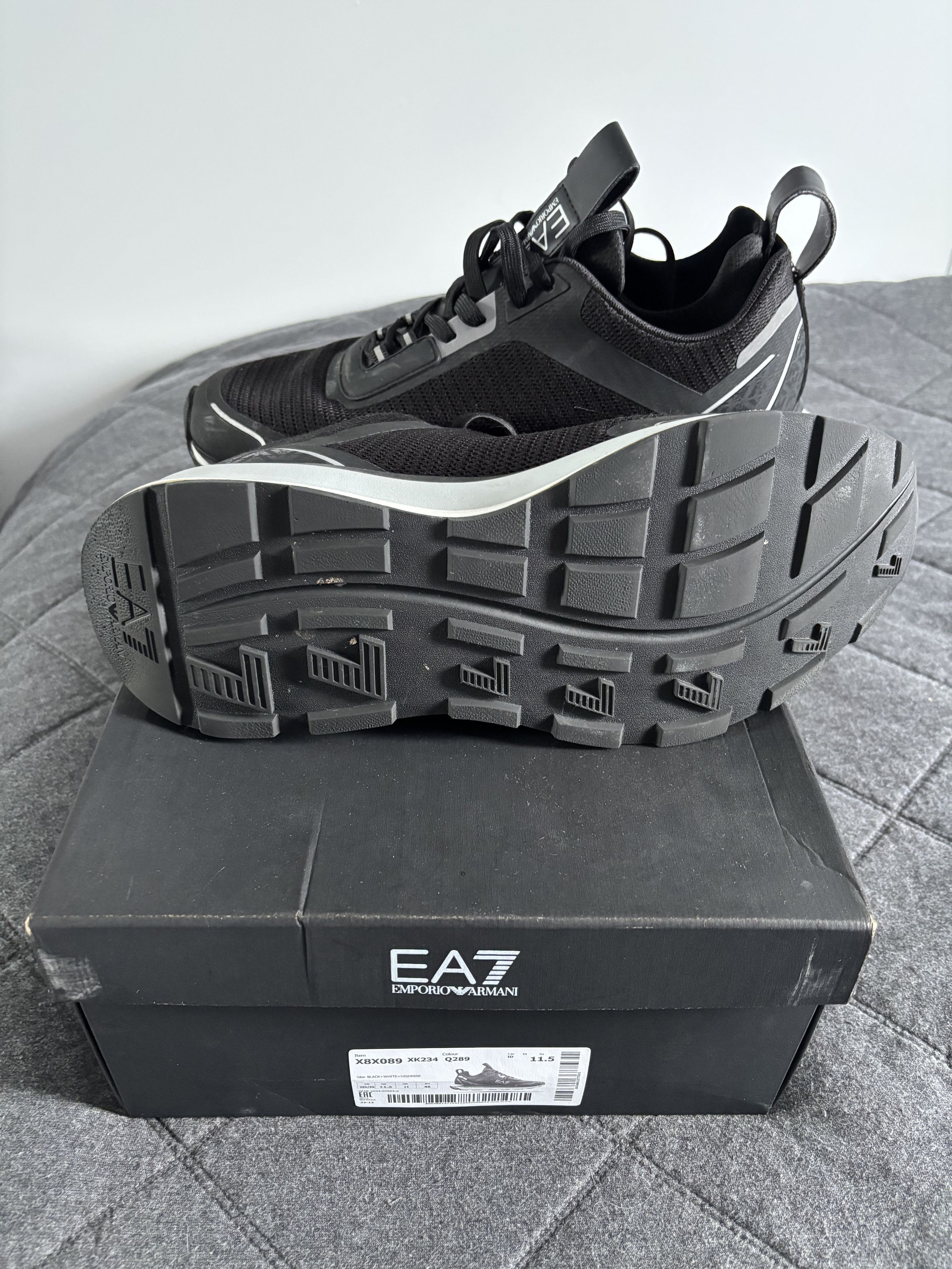 Emporio Armani EA7 EMPORIO ARMANI X8X089 trainers Black Size US 11.5 / EU 44-45 - 2 Thumbnail