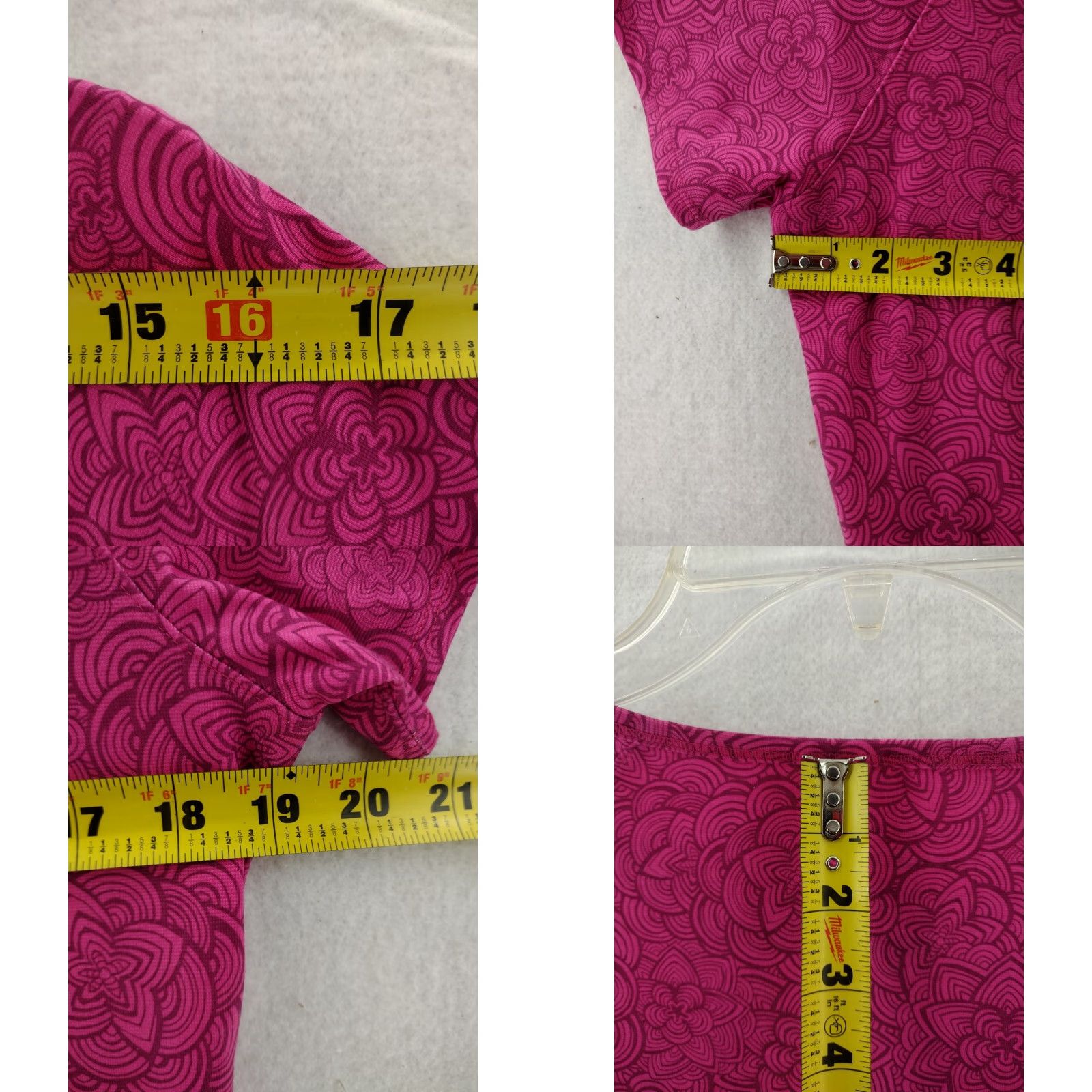 Merrell Merrell Shirt Womens M Short Sleeve Casual Purple pink red Henley Button T-Shirt Basic All Seasons Modern Regular Size M / US 6-8 / IT 42-44 - 8 Thumbnail