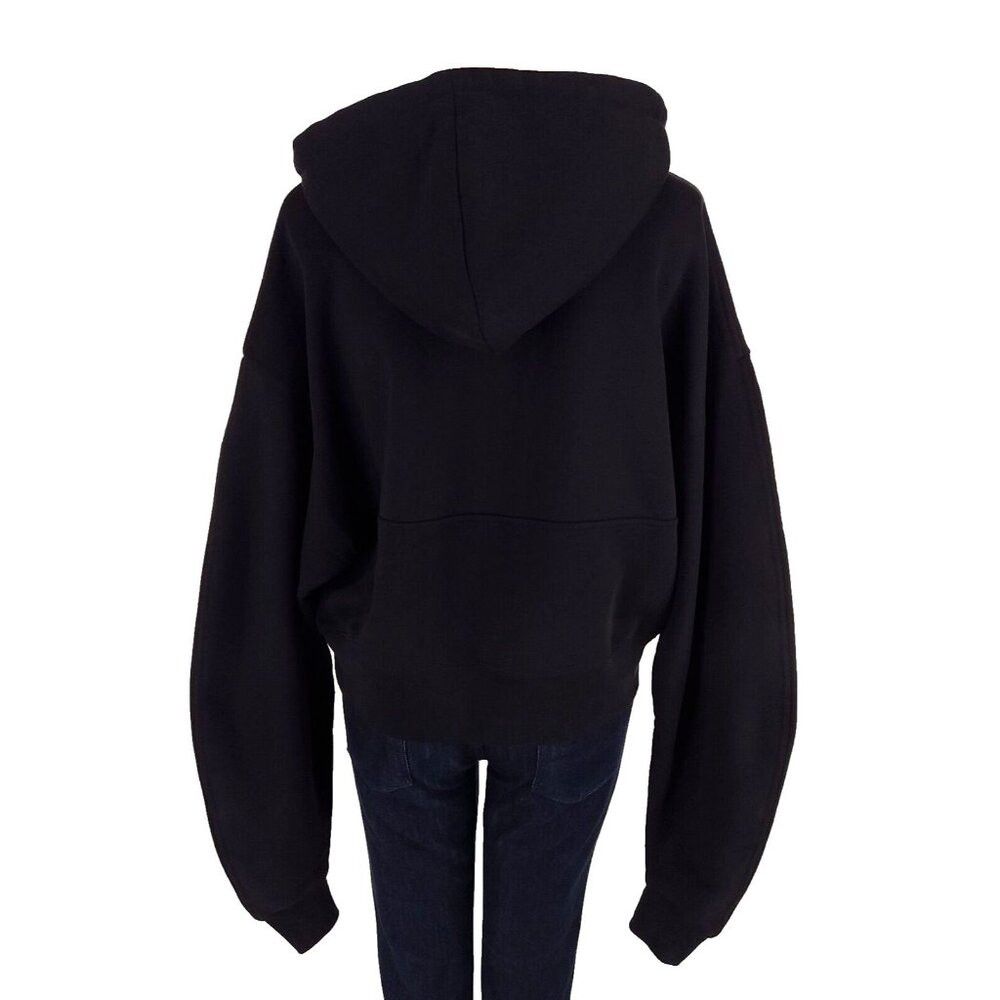 Mugler Mugler Logo Print Cropped Hoodie Size L Unisex Black Size L / US 10 / IT 46 - 8 Thumbnail