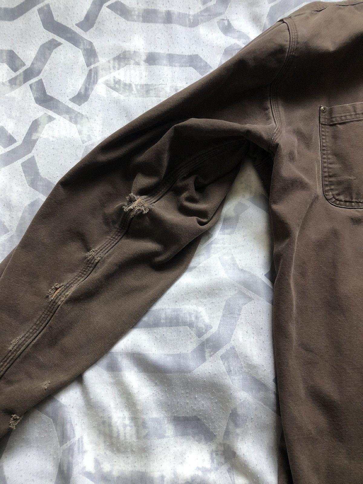 Carhartt × Vintage Vintage Carhartt S296 DKB Flannel-Lined Canvas Shirt-Jacket Size US XL / EU 56 / 4 - 5 Thumbnail