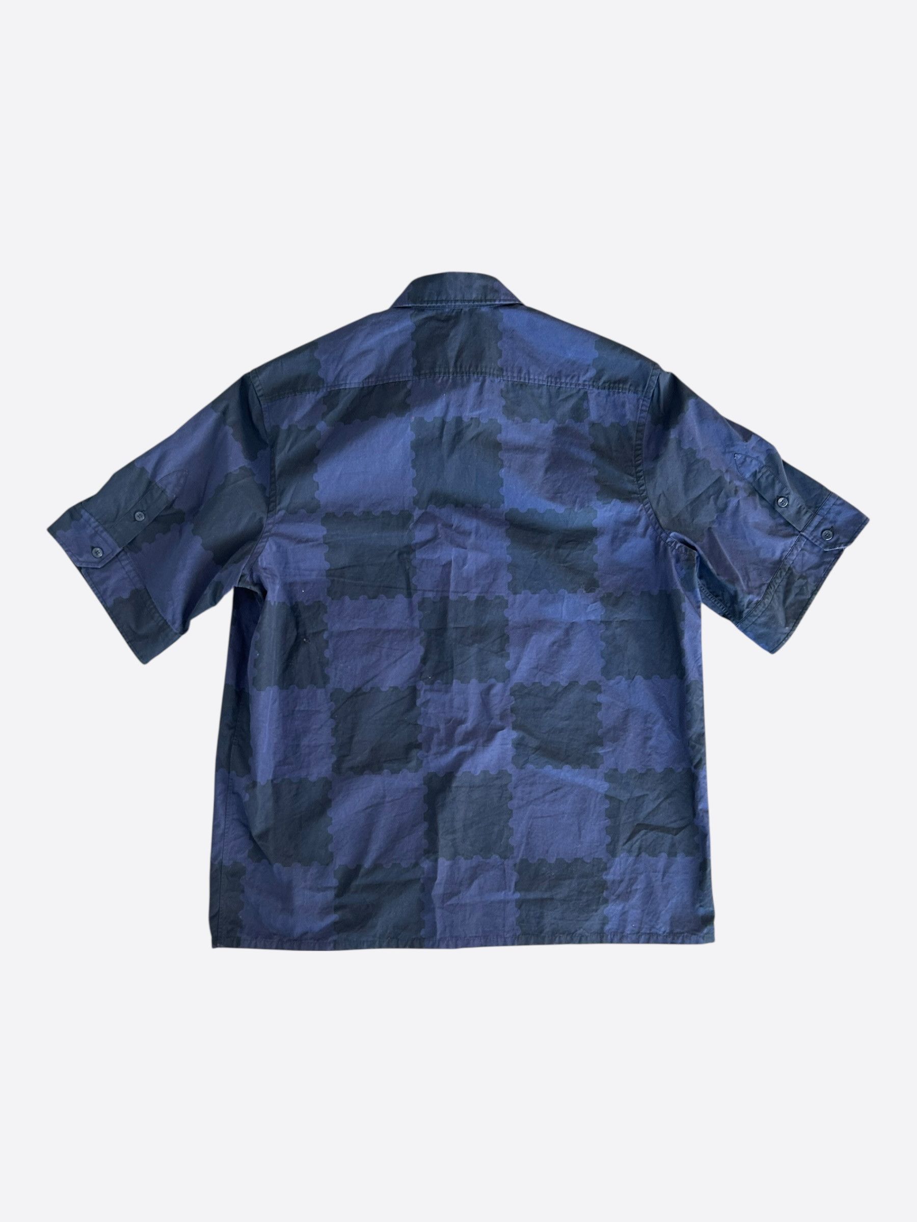 Louis Vuitton Louis Vuitton Nigo Blue Checkered Button Up Shirt Size US L / EU 52-54 / 3 - 2 Thumbnail