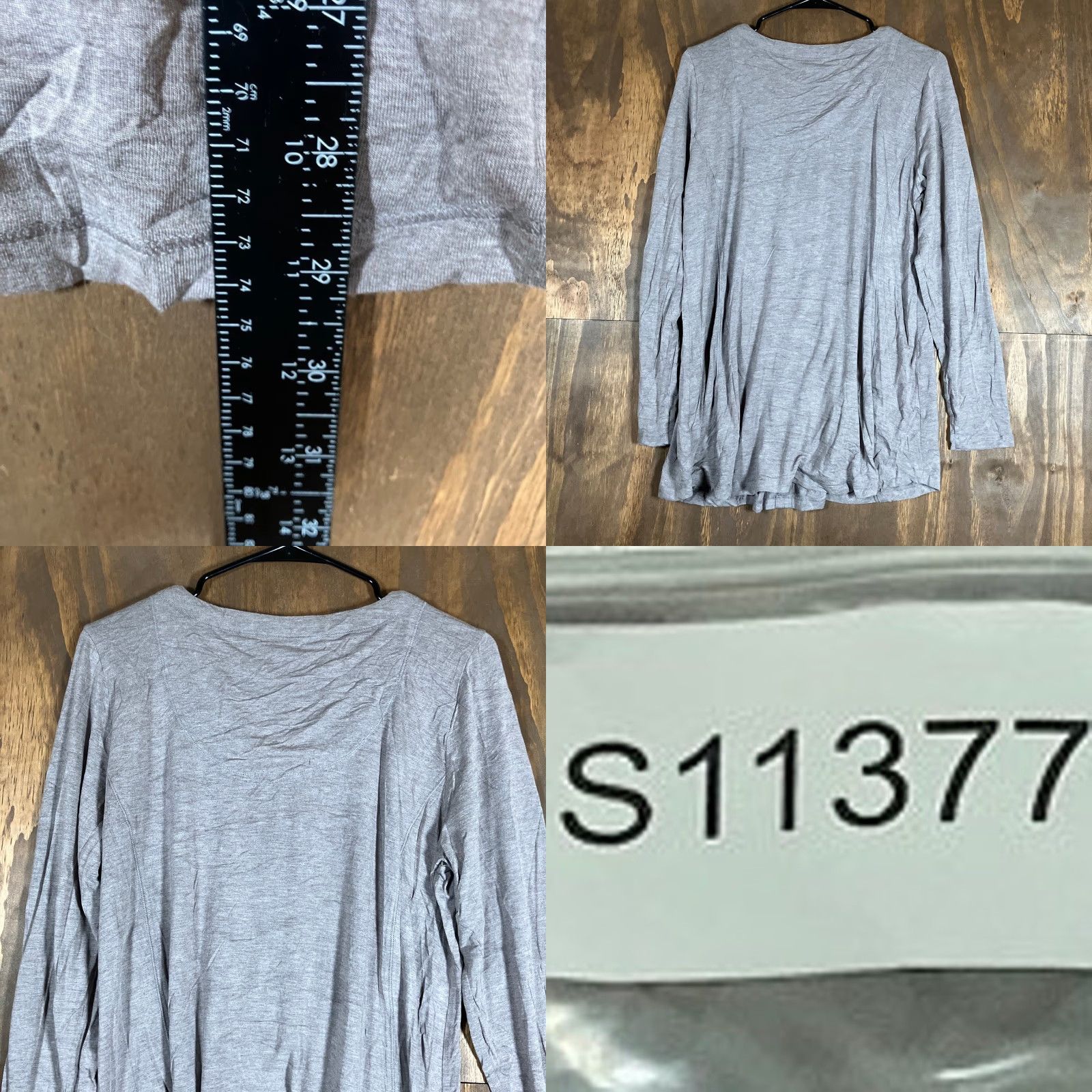 Soft Surroundings Soft Surroundings Blouse Womens Gray Maddalena Tunic V Neck Long Sleeve PL Size L / US 10 / IT 46 - 8 Thumbnail