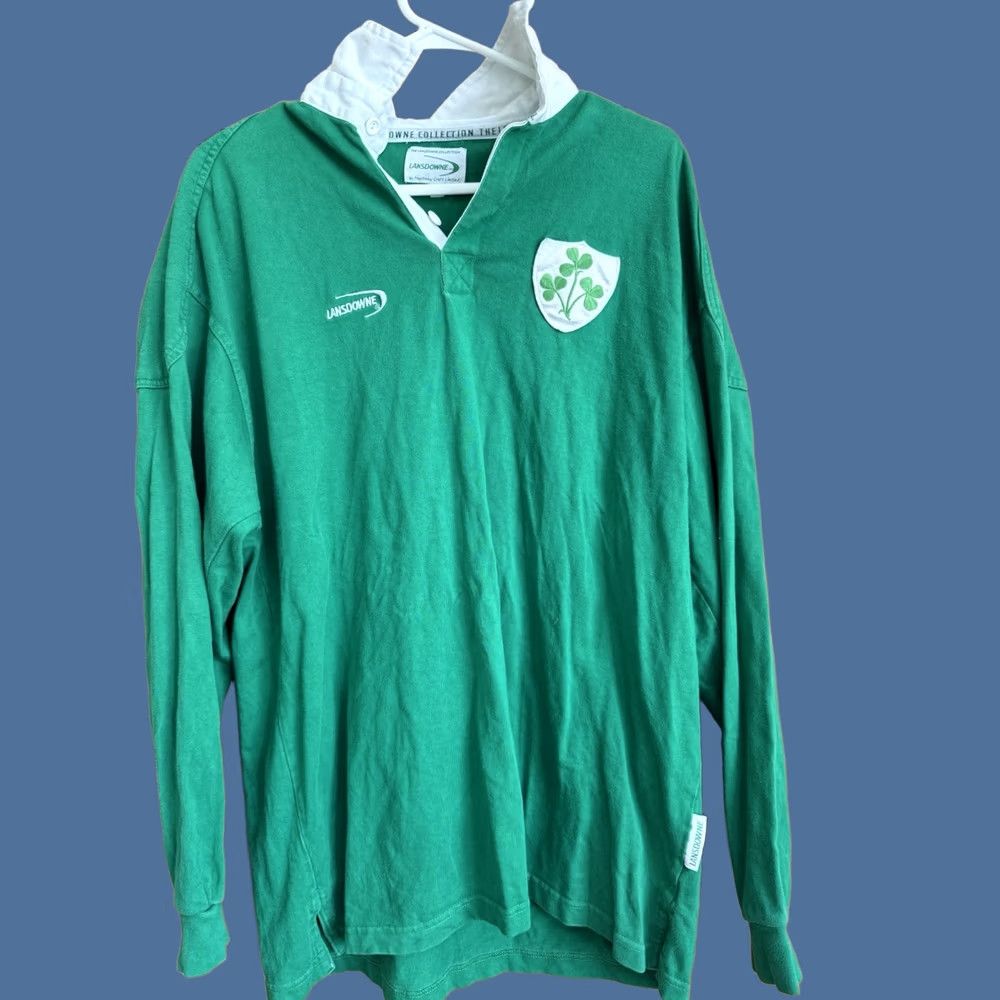 Vintage VINTAGE Lansdowne Green Clover Pullover Knit Rugby Sweater L Men Green Embroidered Vintage: Yes Size US L / EU 52-54 / 3 - 1 Thumbnail