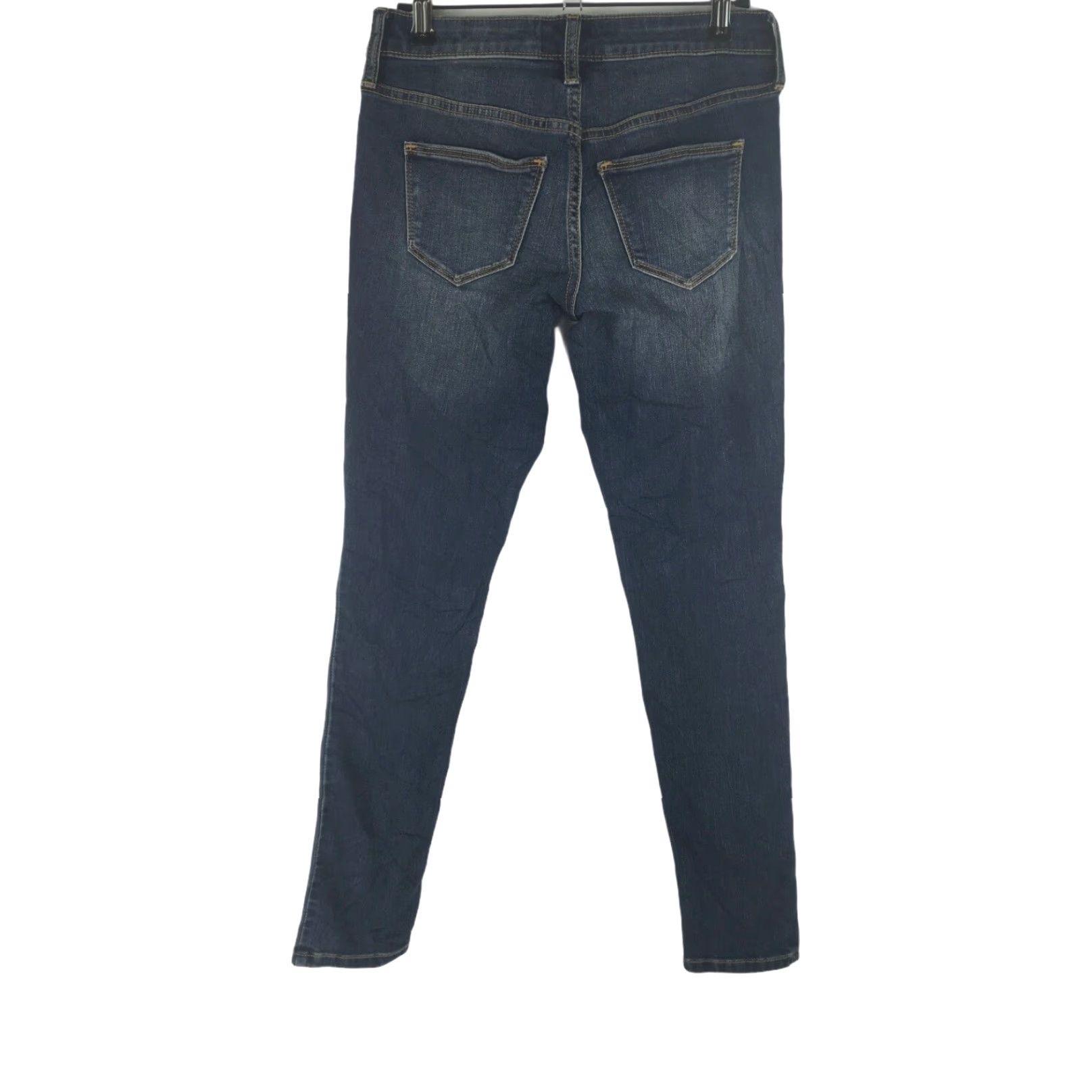 Vintage Universal Thread Women's Blue Denim Skinny Jeans 00/24S Low Rise 28" Inseam Size 24" / US 00 / IT 34 - 2 Thumbnail