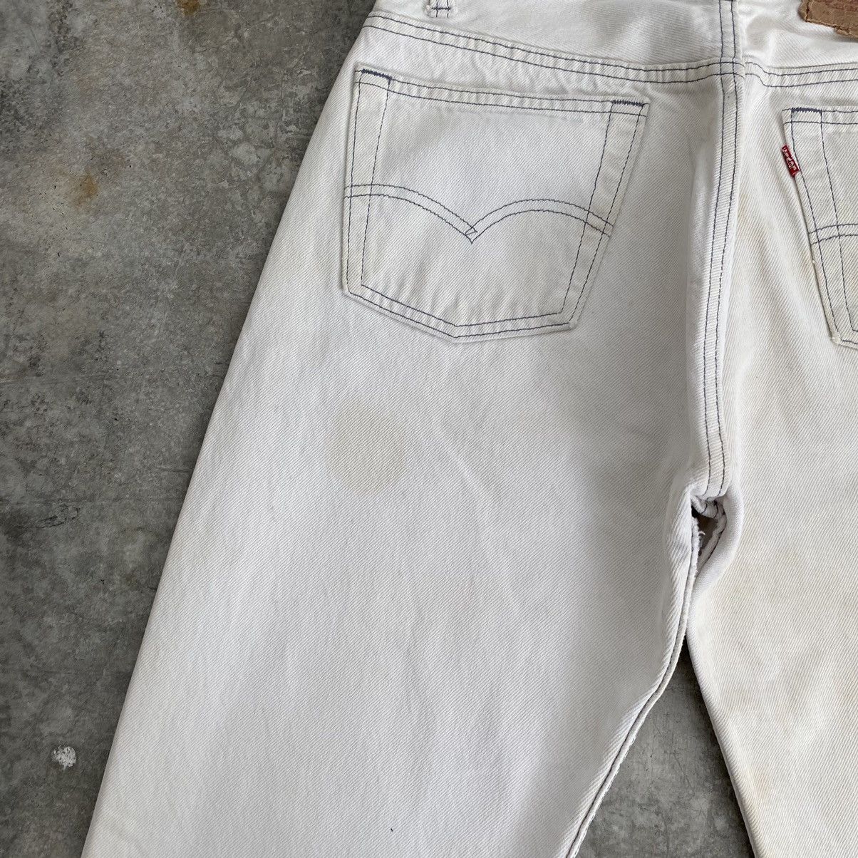Levi's Size 29x29.5 Vintage 1985 Levis 501 White Jeans Size US 29 - 20 Thumbnail