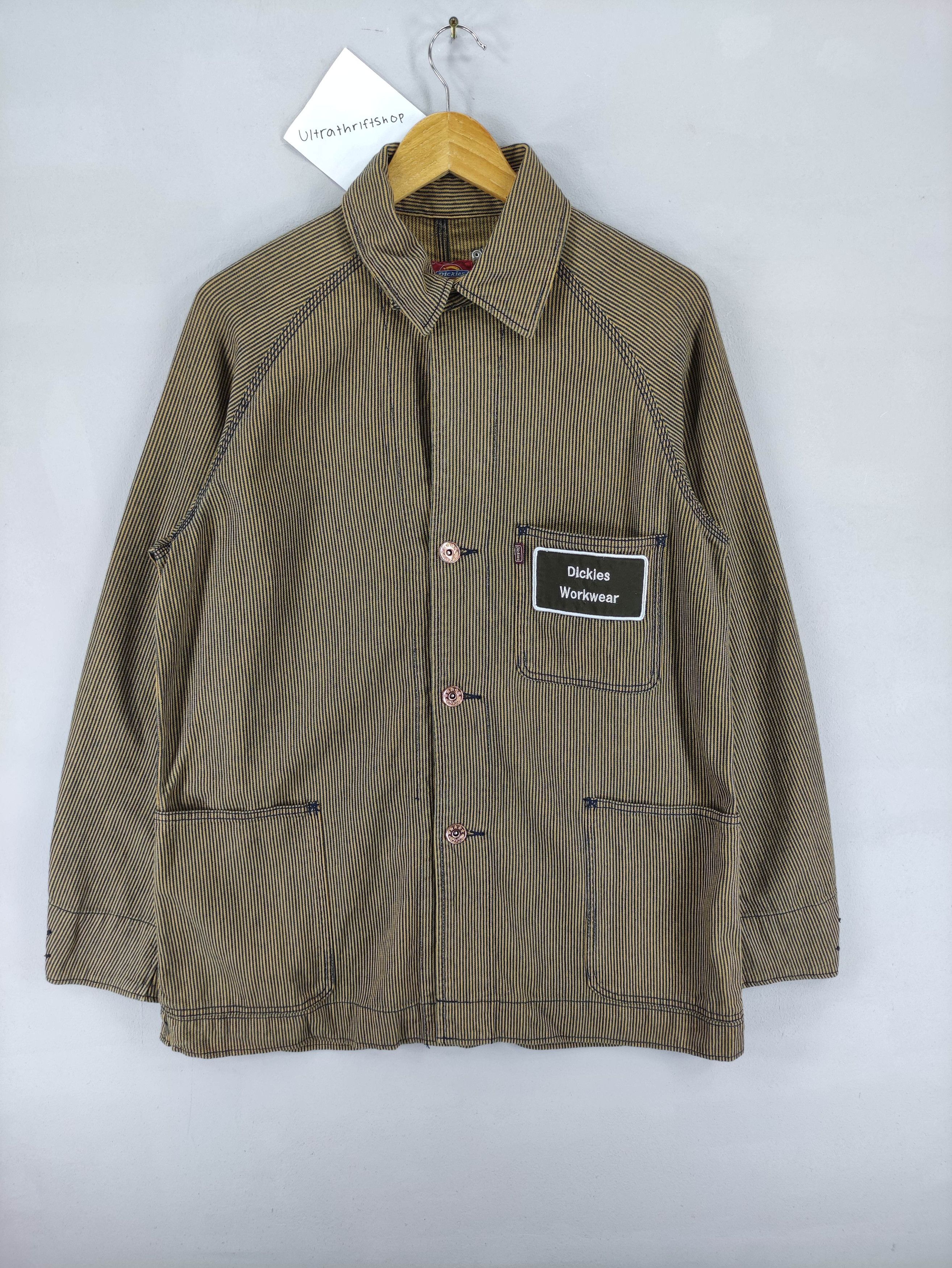 Dickies Vintage Dickies Chore Jacket Work Wear Striped Size US L / EU 52-54 / 3 - 1 Thumbnail