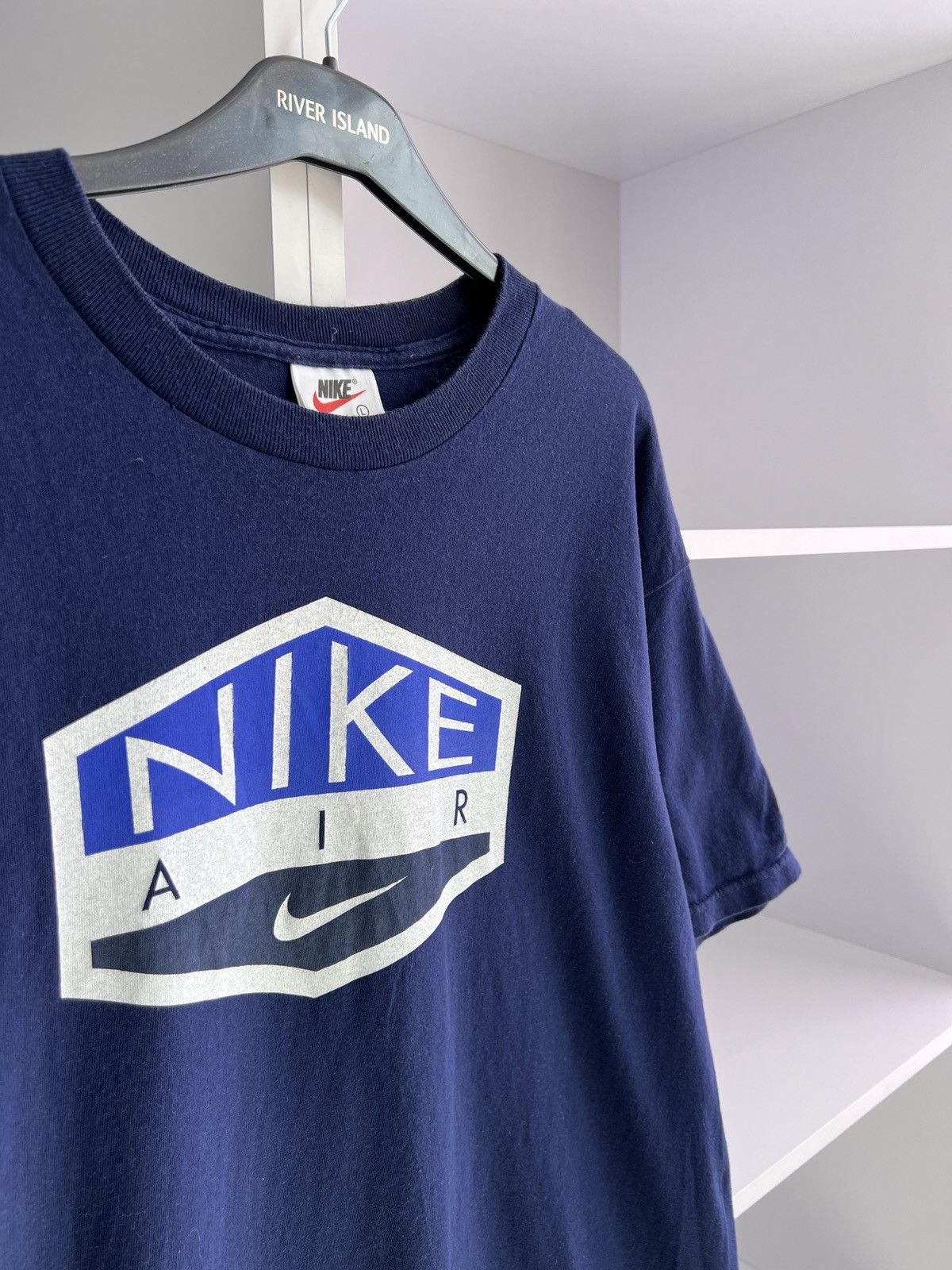 Nike × Vintage Vintage Nike Air Big logo Tee Size US L / EU 52-54 / 3 - 4 Thumbnail