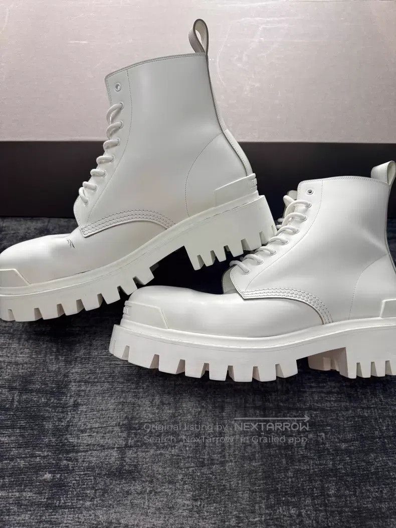 Balenciaga Balenciaga White Thick Sole Martin Boots Size US 11 / EU 44 - 4 Thumbnail