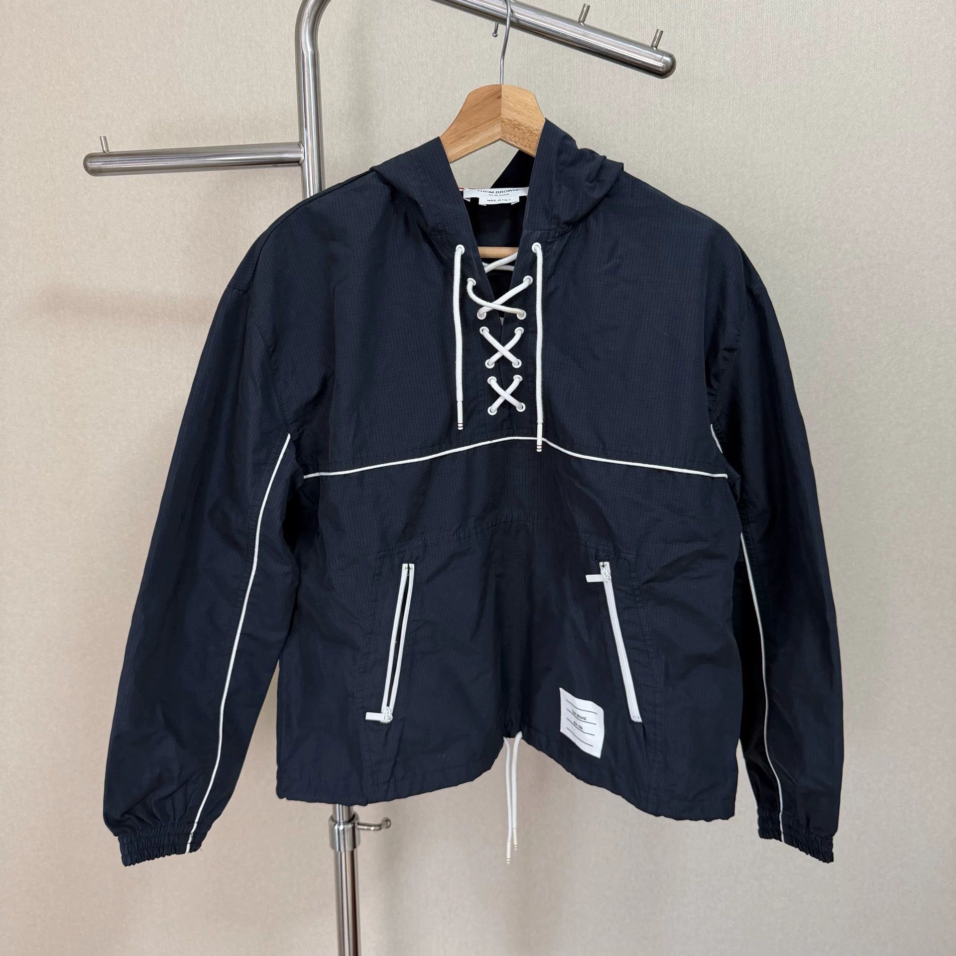 Thom Browne THOM BROWNE Women's Nylon Tie-Up Jacket 40 (Worn Once) Size S / US 4 / IT 40 - 1 Thumbnail