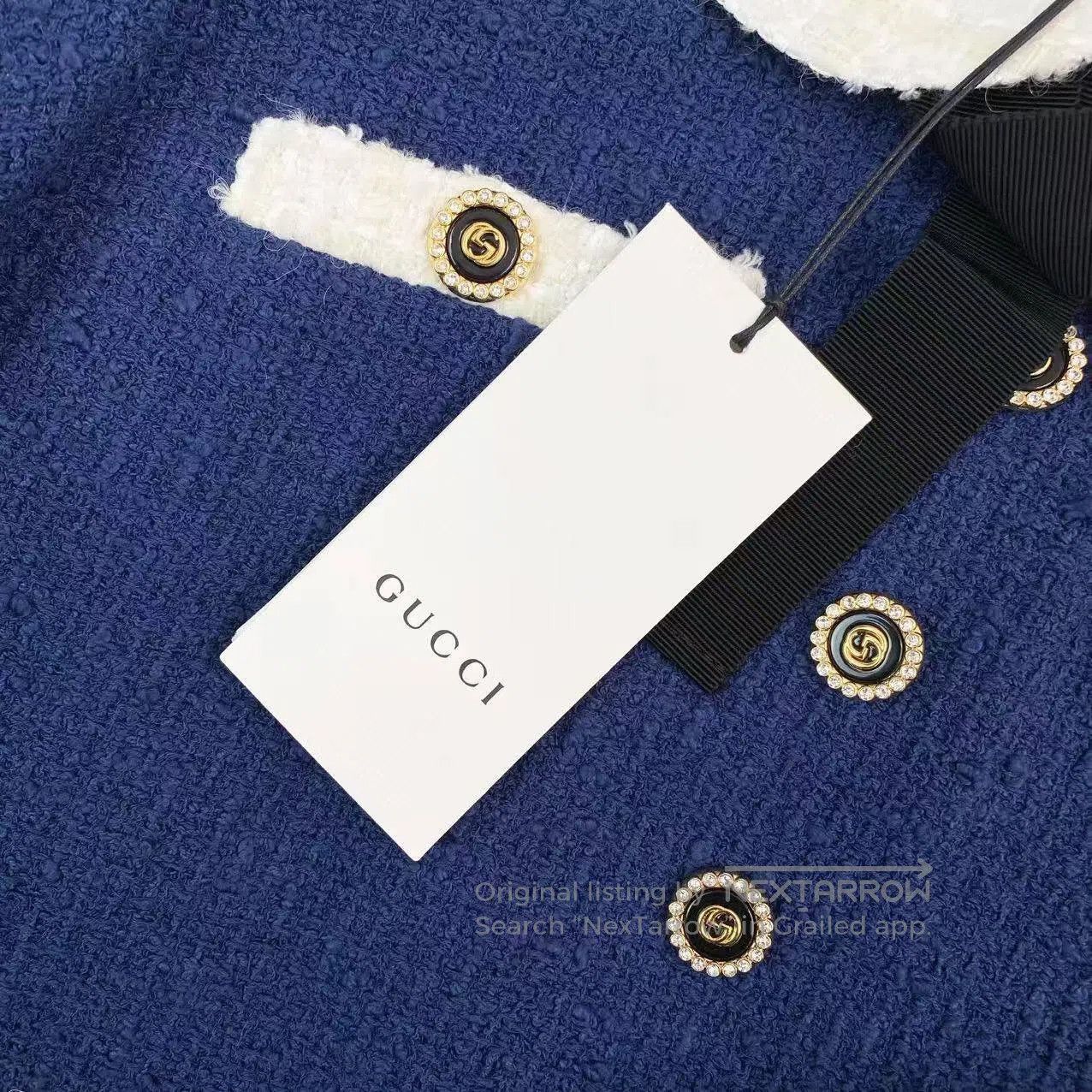 Gucci Guicci Small fragrant wind bow tweed dress| Size XXS / US 00 / IT 34 - 6 Thumbnail