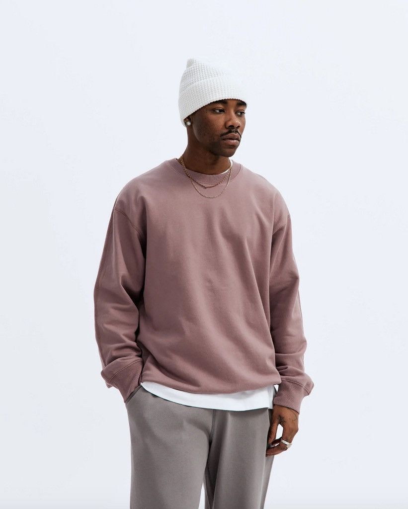 Reigning Champ Mid Wt Terry Relaxed Crewneck Desert Rose Size US XL / EU 56 / 4 - 1 Thumbnail