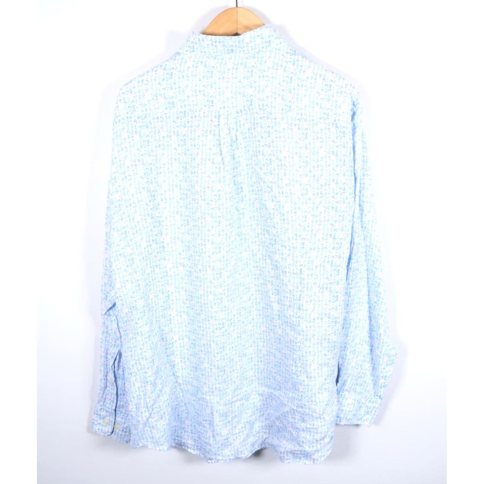 Peter Millar Peter Millar Linen Shirt Men's XL Blue Pink Cocktail Martini Motif Long Sleeve Size US XL / EU 56 / 4 - 2 Thumbnail