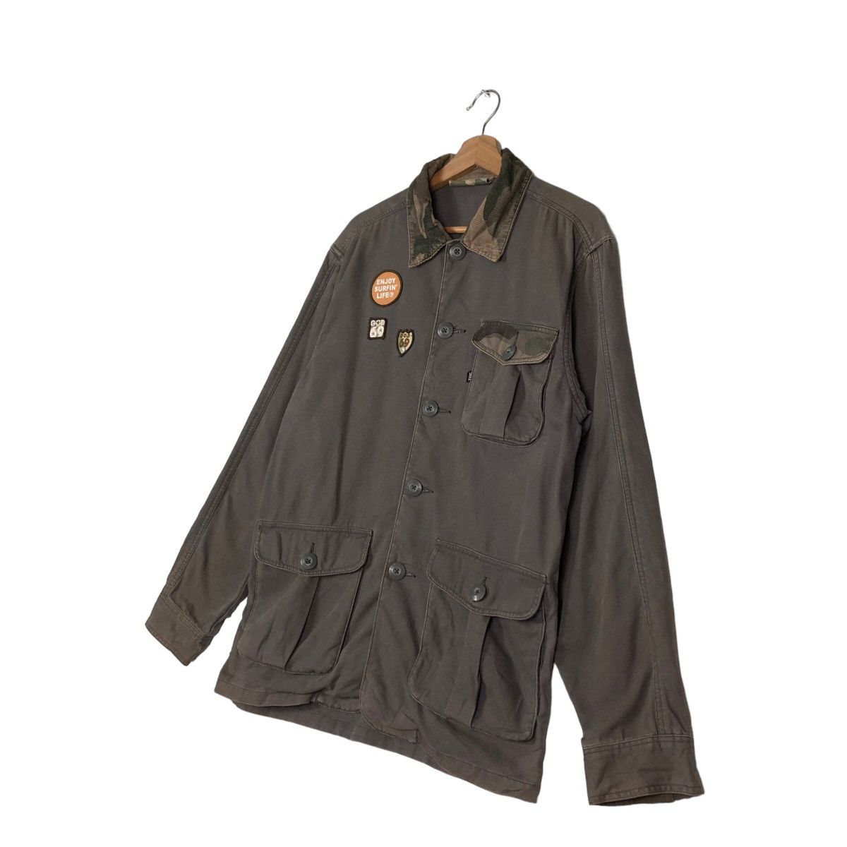 Japanese Brand 🔥Vtg T&C Surf Design Chore Work Jacket Cargo Pocket Size US L / EU 52-54 / 3 - 2 Thumbnail