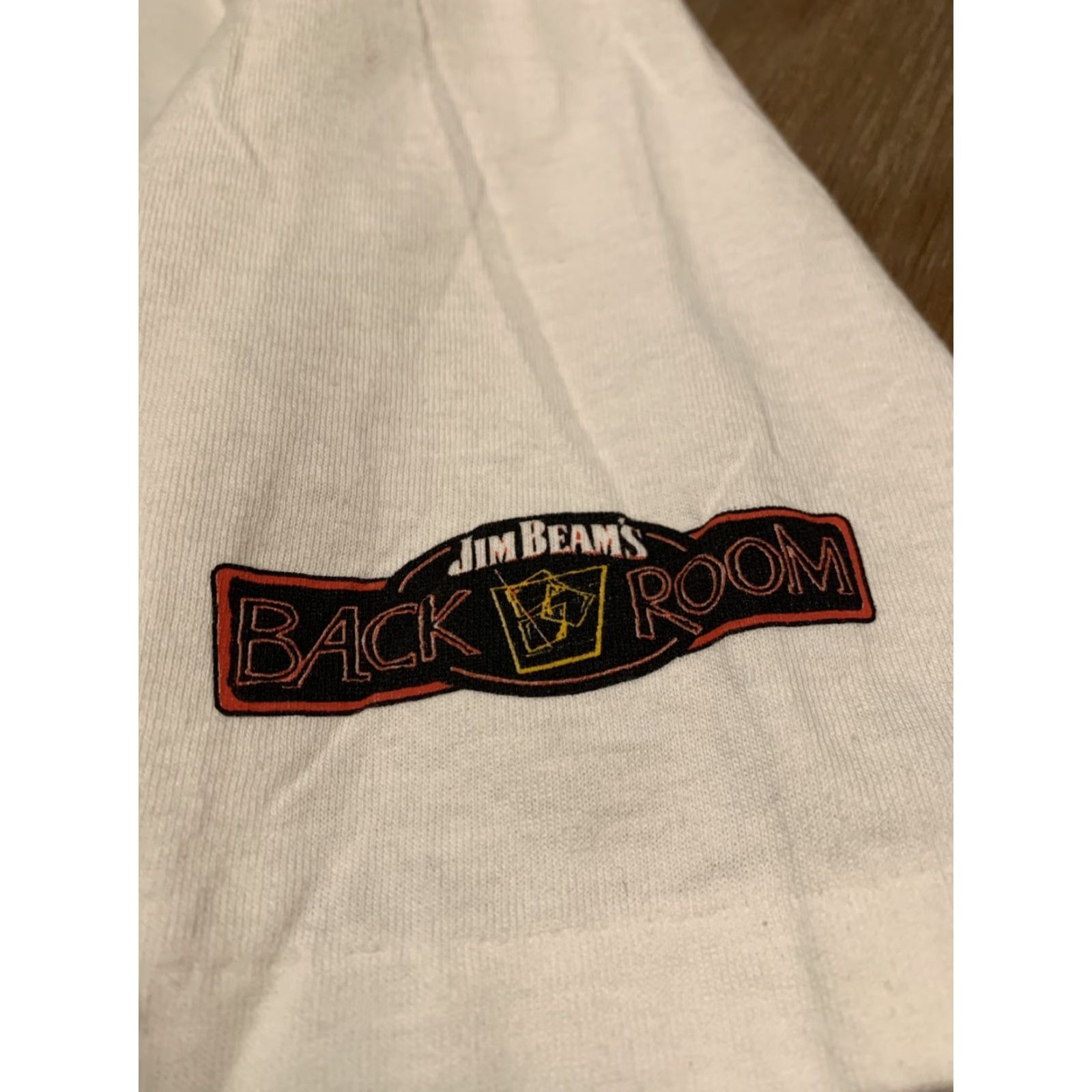 Vintage VINTAGE Jim Beam Back Room T-Shirt Men XL White 90s Single Stitch, T-Shirt, Adults, Size XL, White, 90s, Mens Size US XL / EU 56 / 4 - 3 Thumbnail