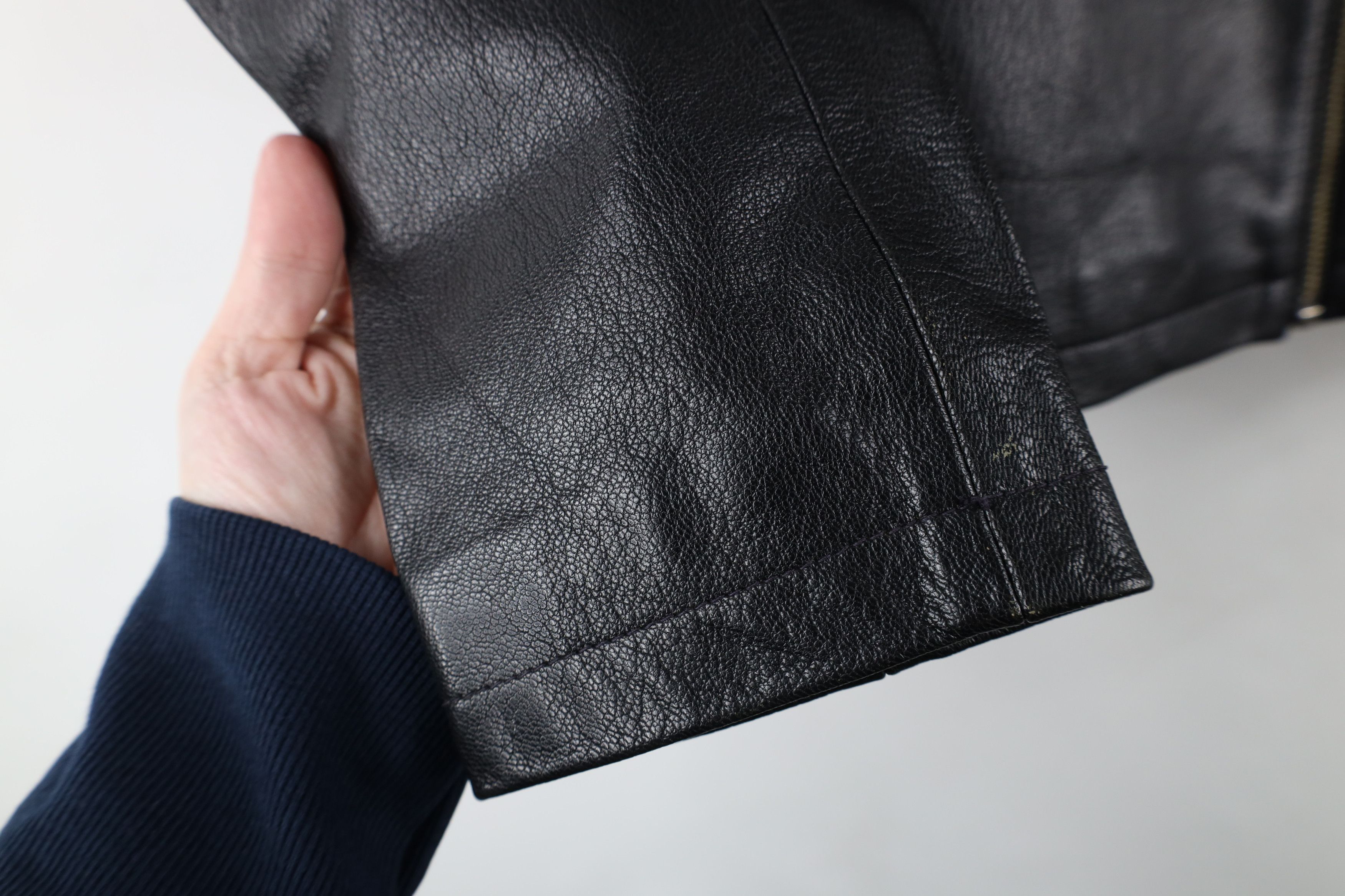Esprit × Vintage Vintage 90s Y2K Esprit Cropped Leather Motorcycle Jacket Size XS / US 0-2 / IT 36-38 - 6 Thumbnail